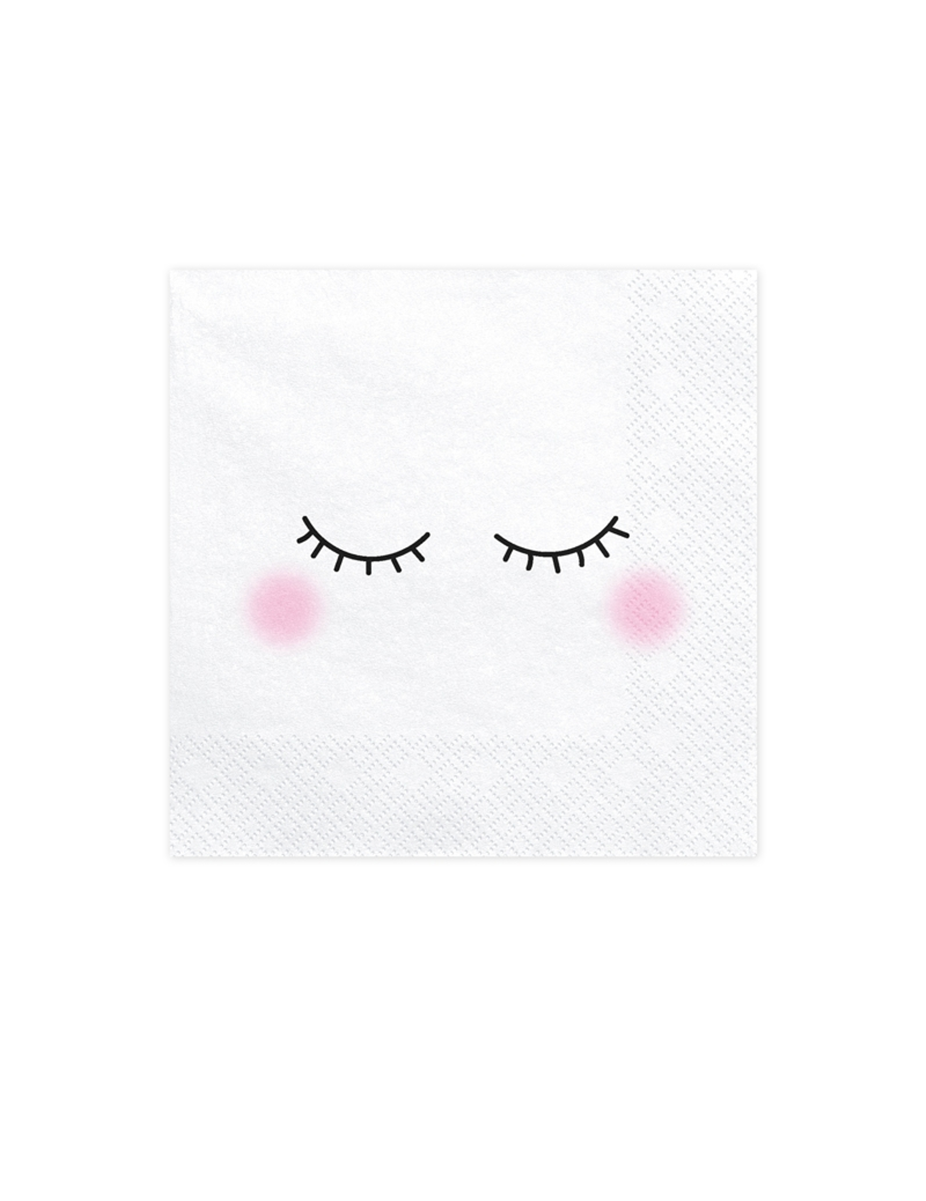 20 Serviettes en papier licorne blanches 33 x 33 cm