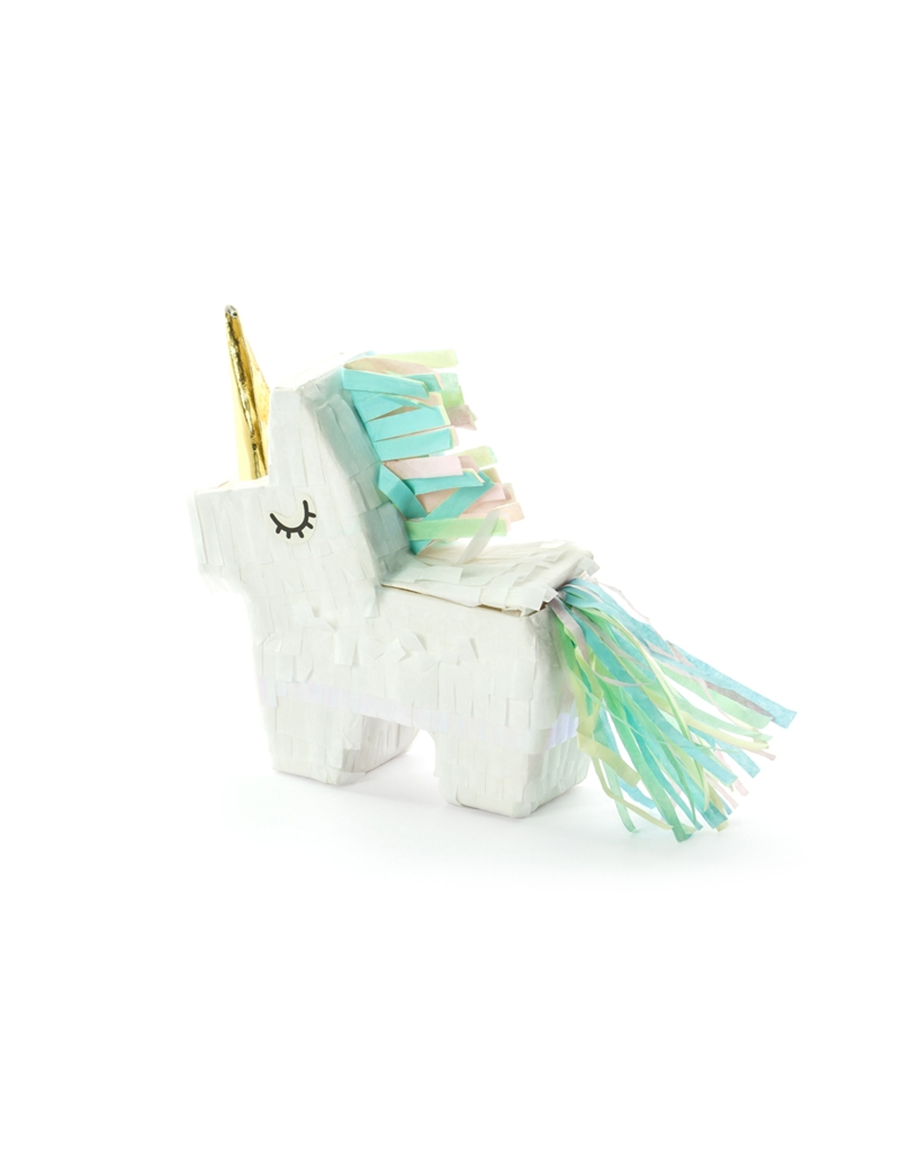 Mini piñata licorne blanche 8 x 2,5 cm