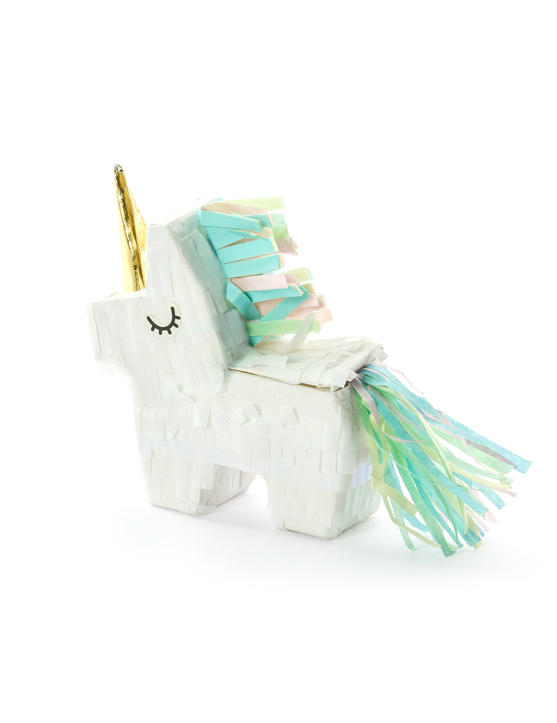 Mini piñata licorne blanche 8 x 2,5 cm