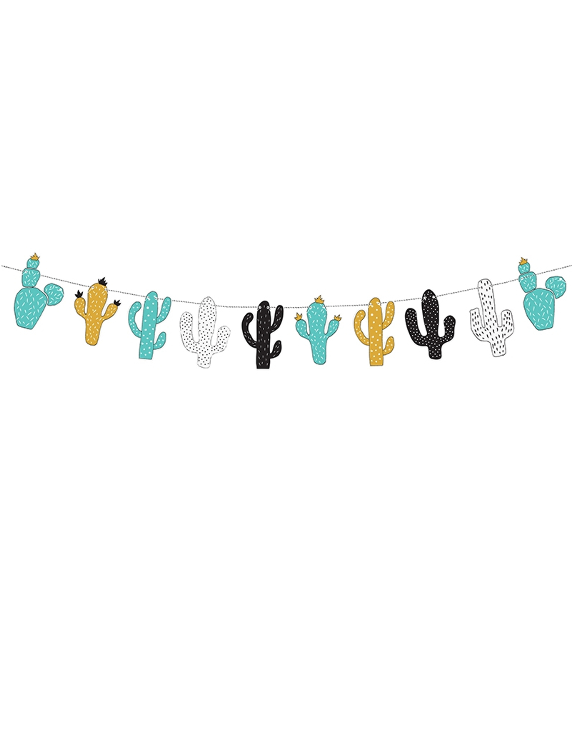 Guirlande en carton cactus à pois 130 cm
