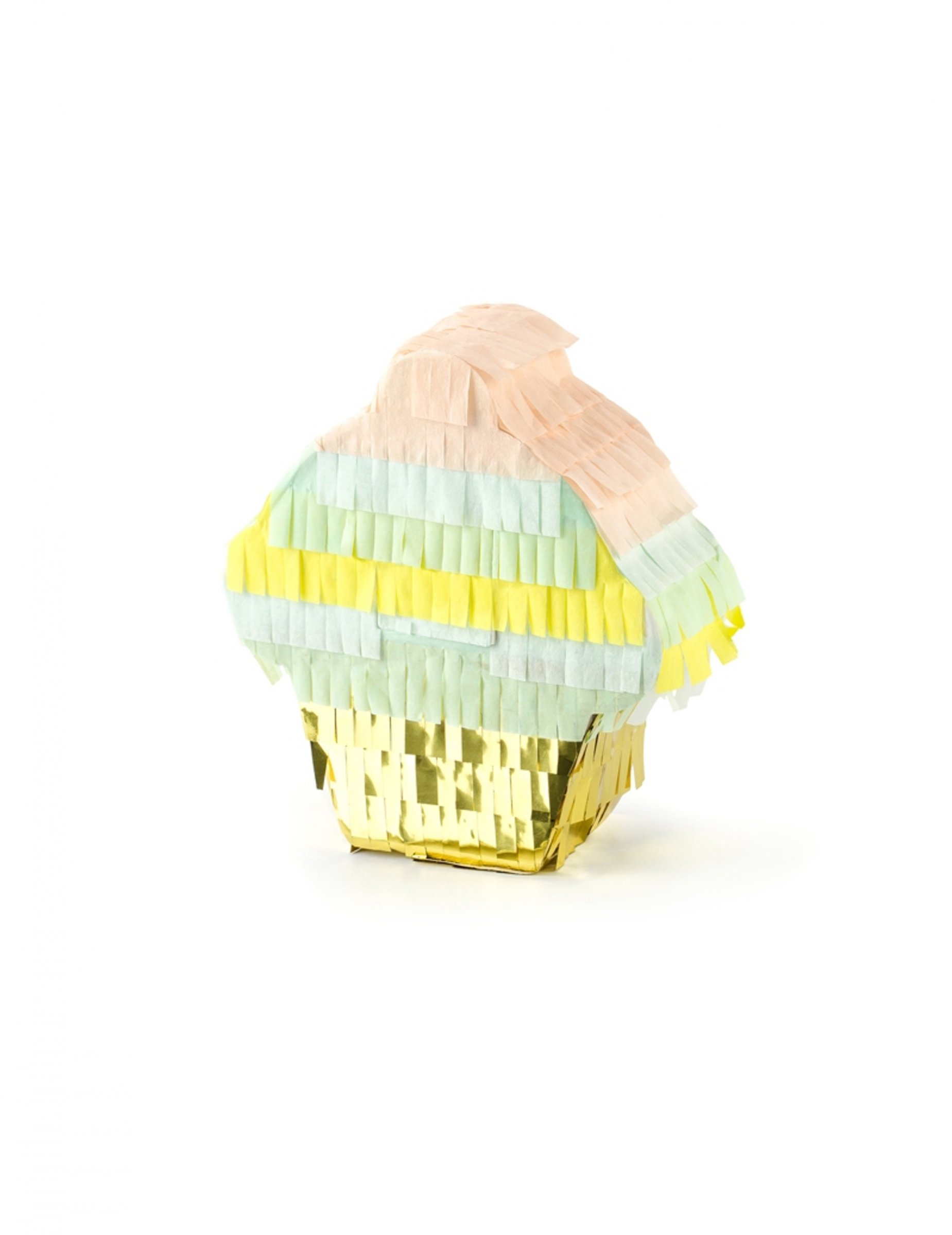 Mini piñata cupcake métallisée 9 x 10 x 3,5 cm