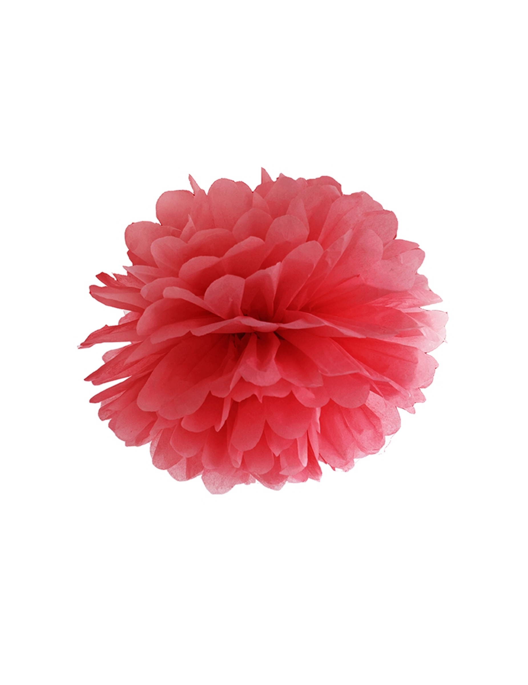 Pompon à suspendre en papier rouge 35 cm