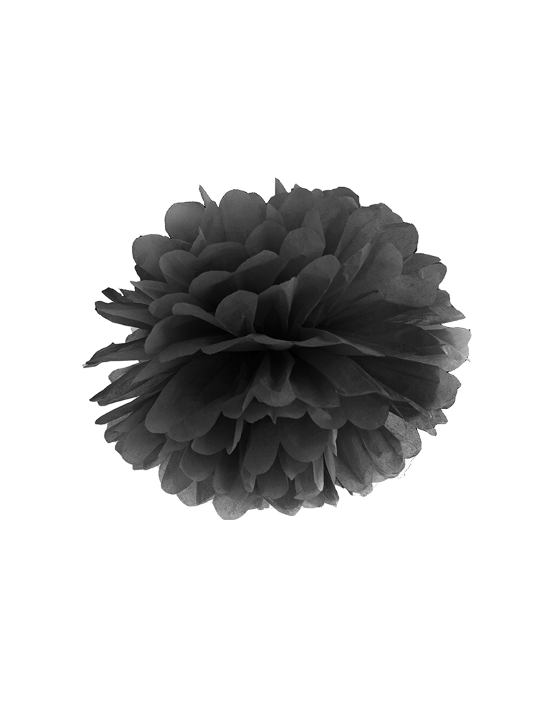 Pompon à suspendre en papier noir 35 cm