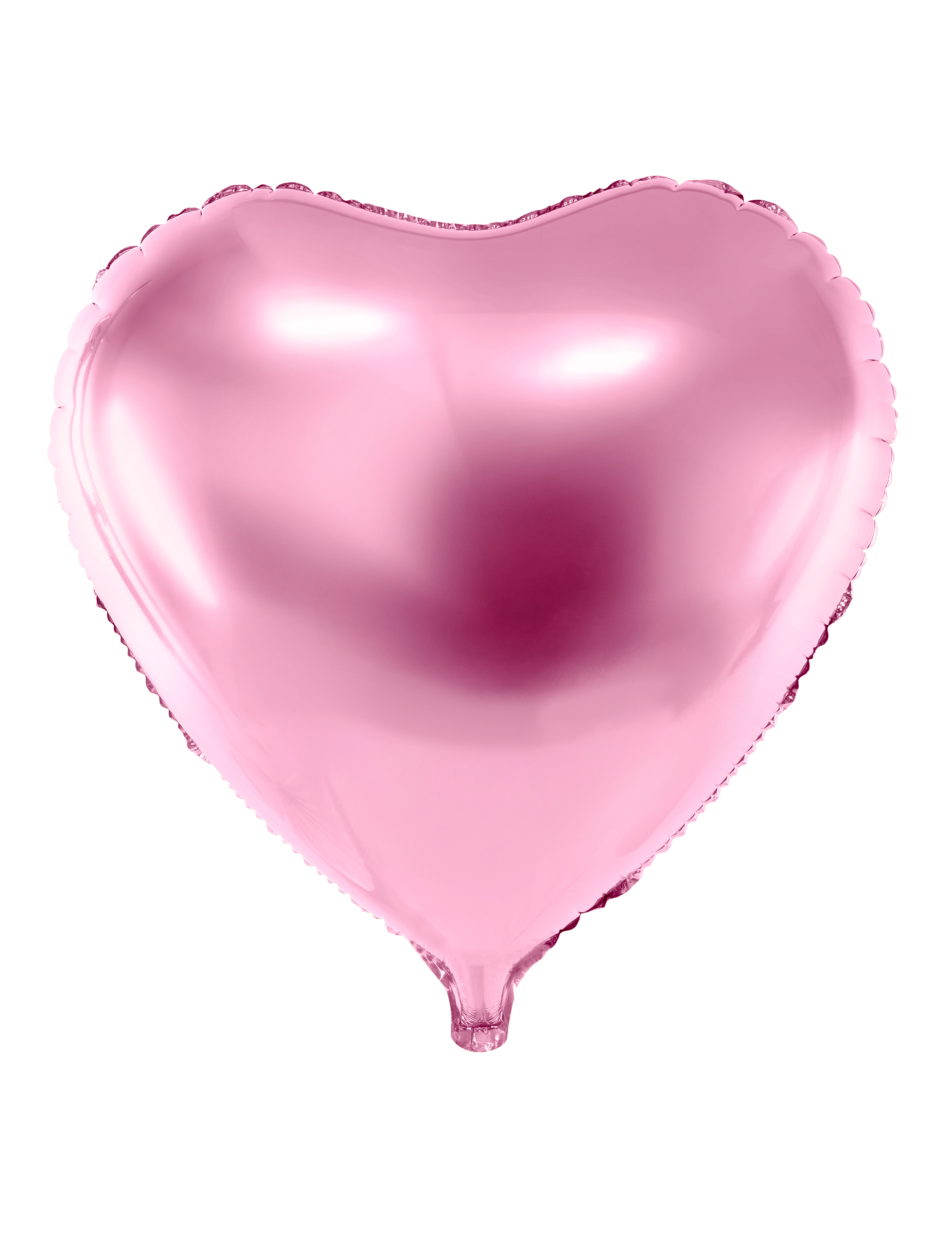 Ballon aluminium c ur rose pâle métallisé 45 cm