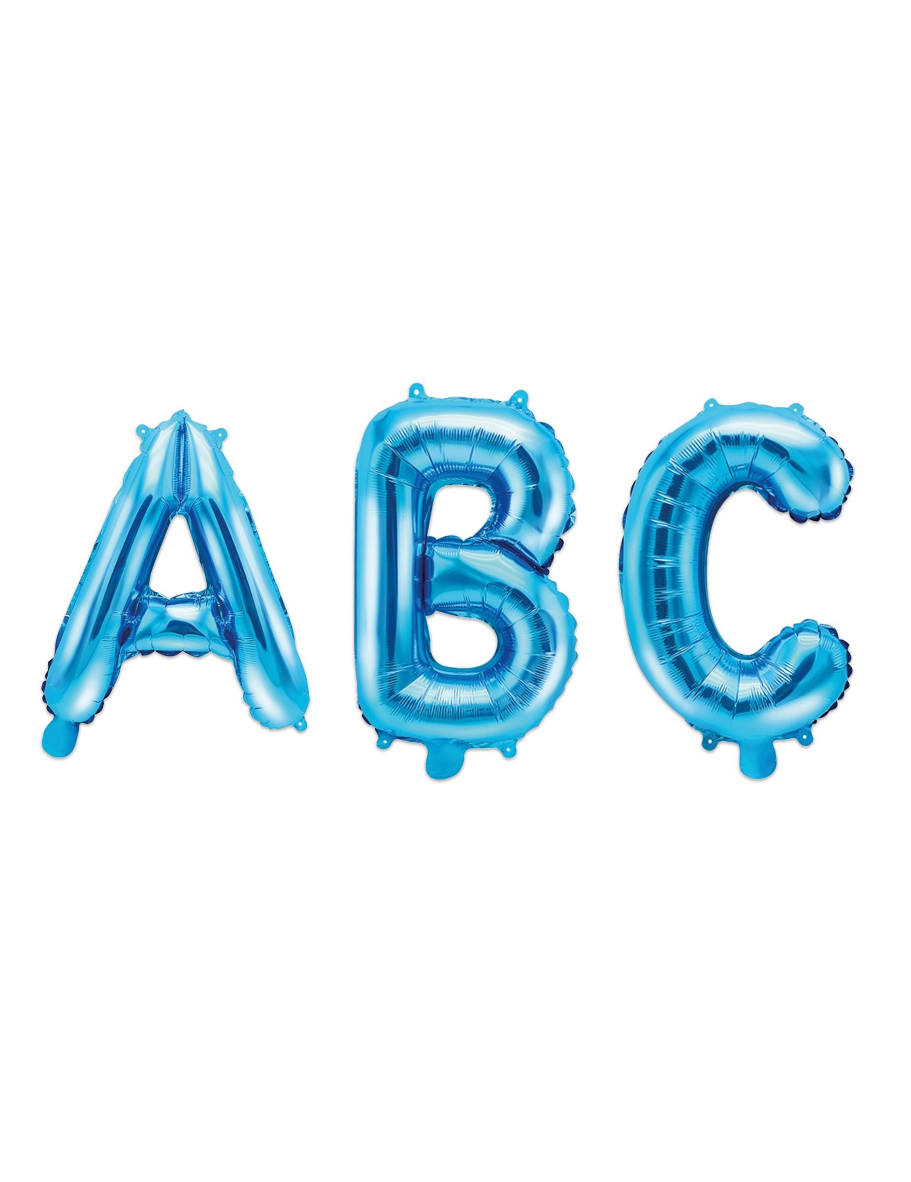 Ballon en aluminium lettre bleu 35 cm
