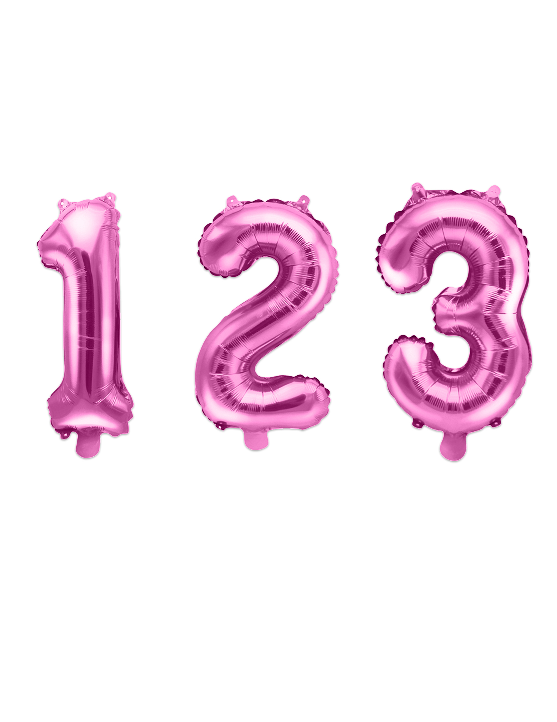Ballon en aluminium chiffre rose 35 cm