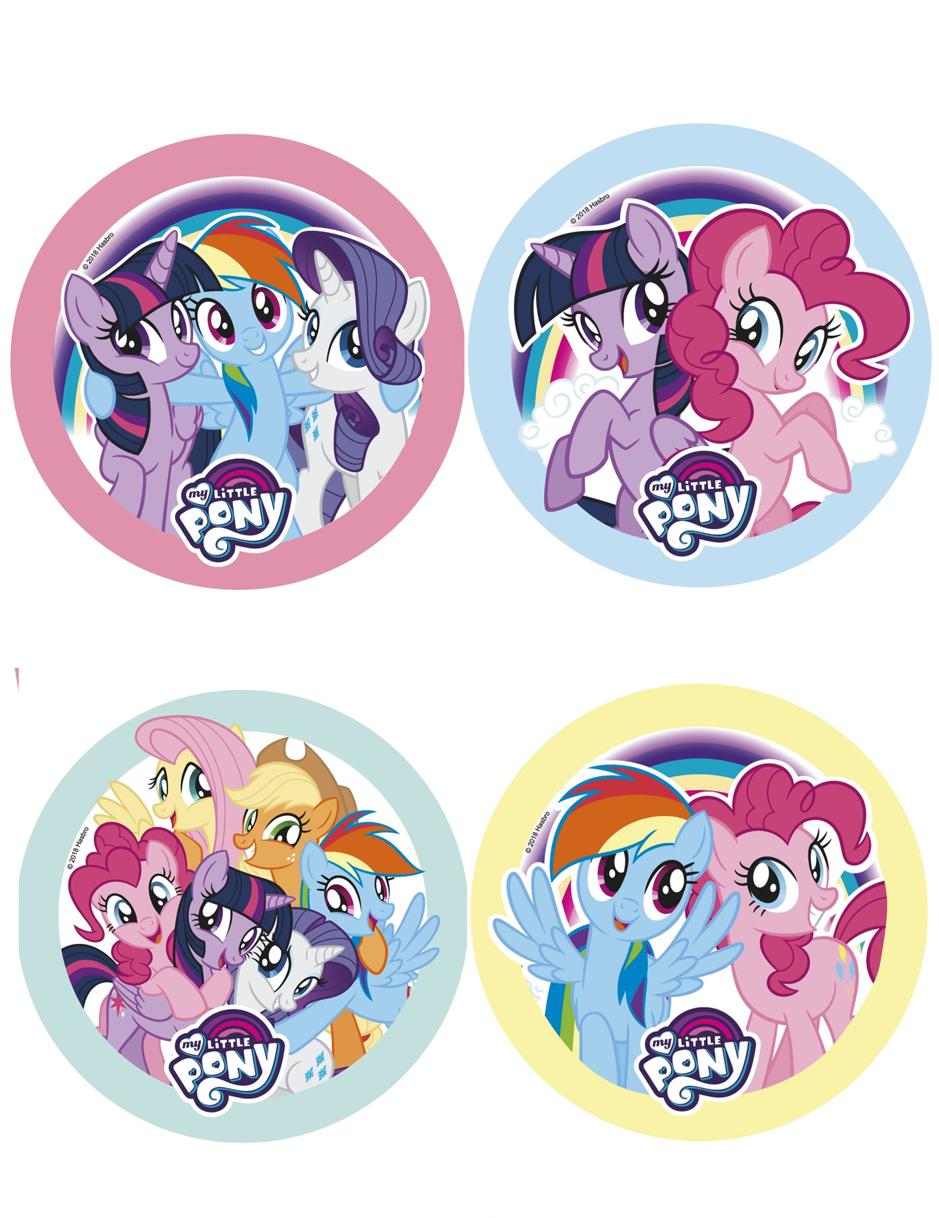Disque en sucre My Little Pony 21 cm aléatoire