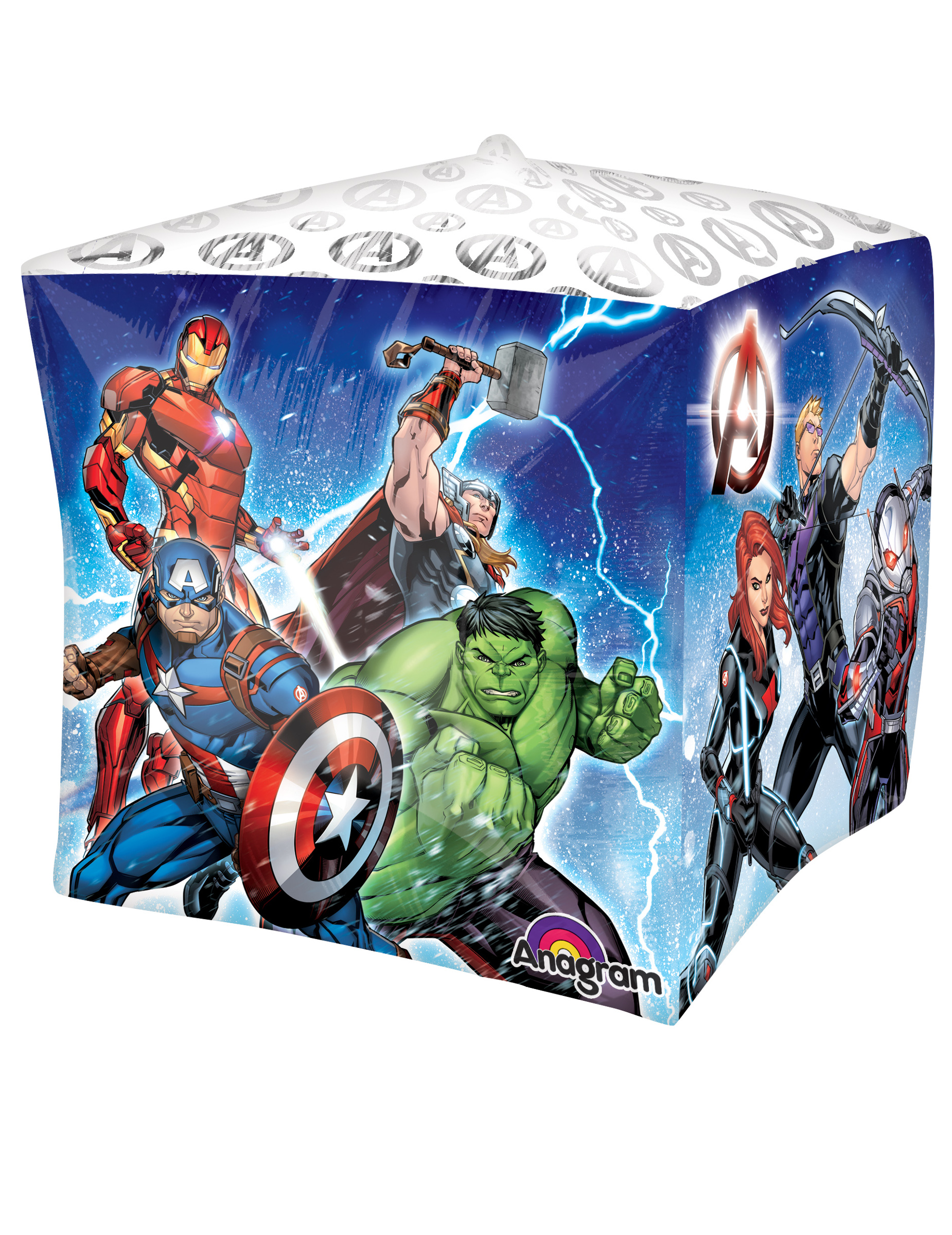 Ballon en aluminium cube Avengers 38 x 38 cm