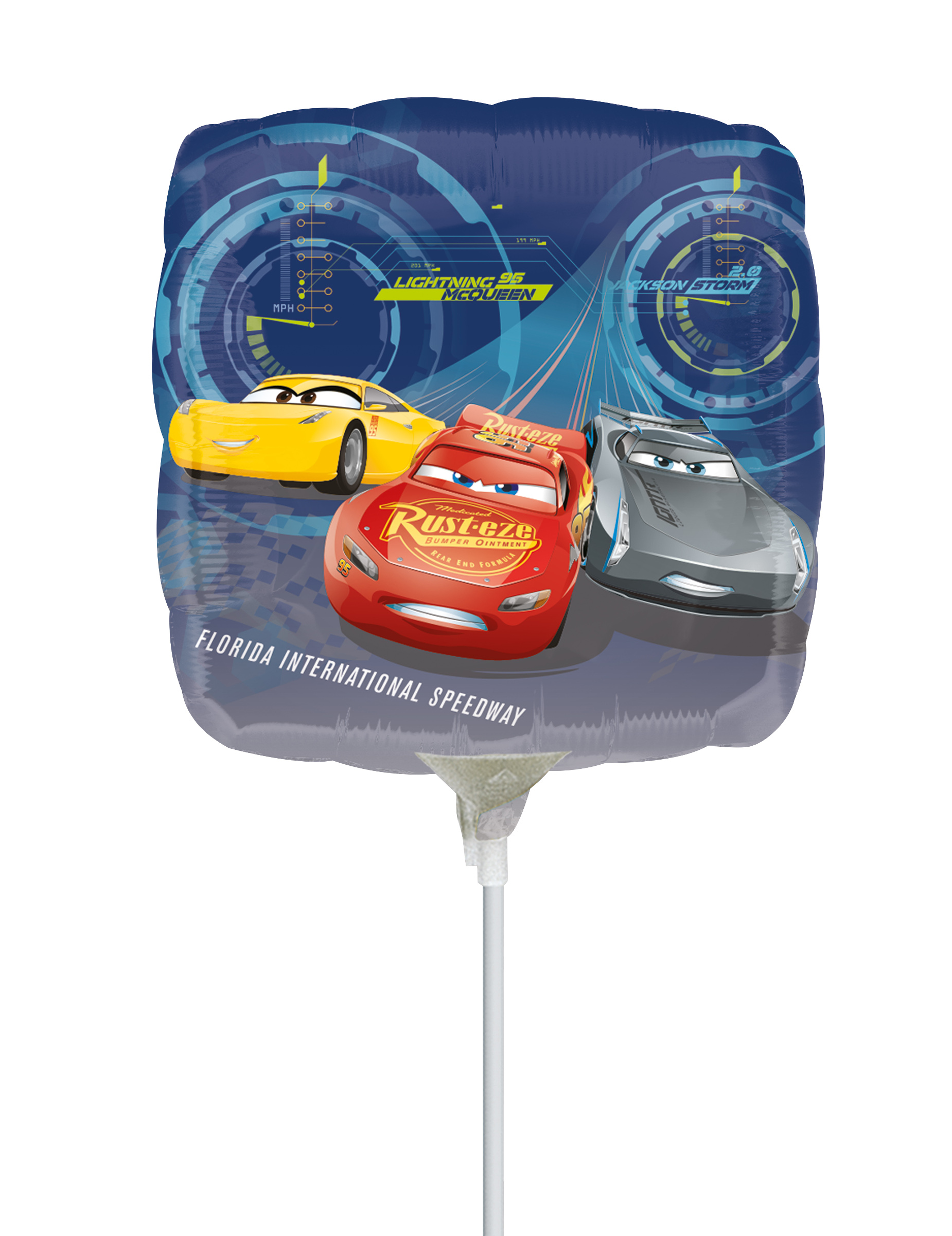 Petit ballon en aluminium carré Cars 3 23 x 23 cm