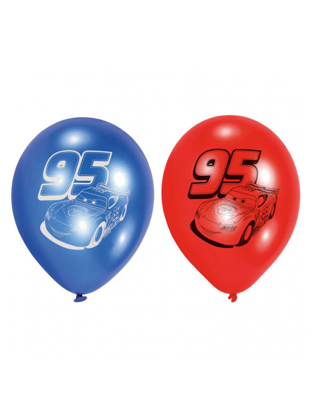 6 ballons en latex Cars 23 cm