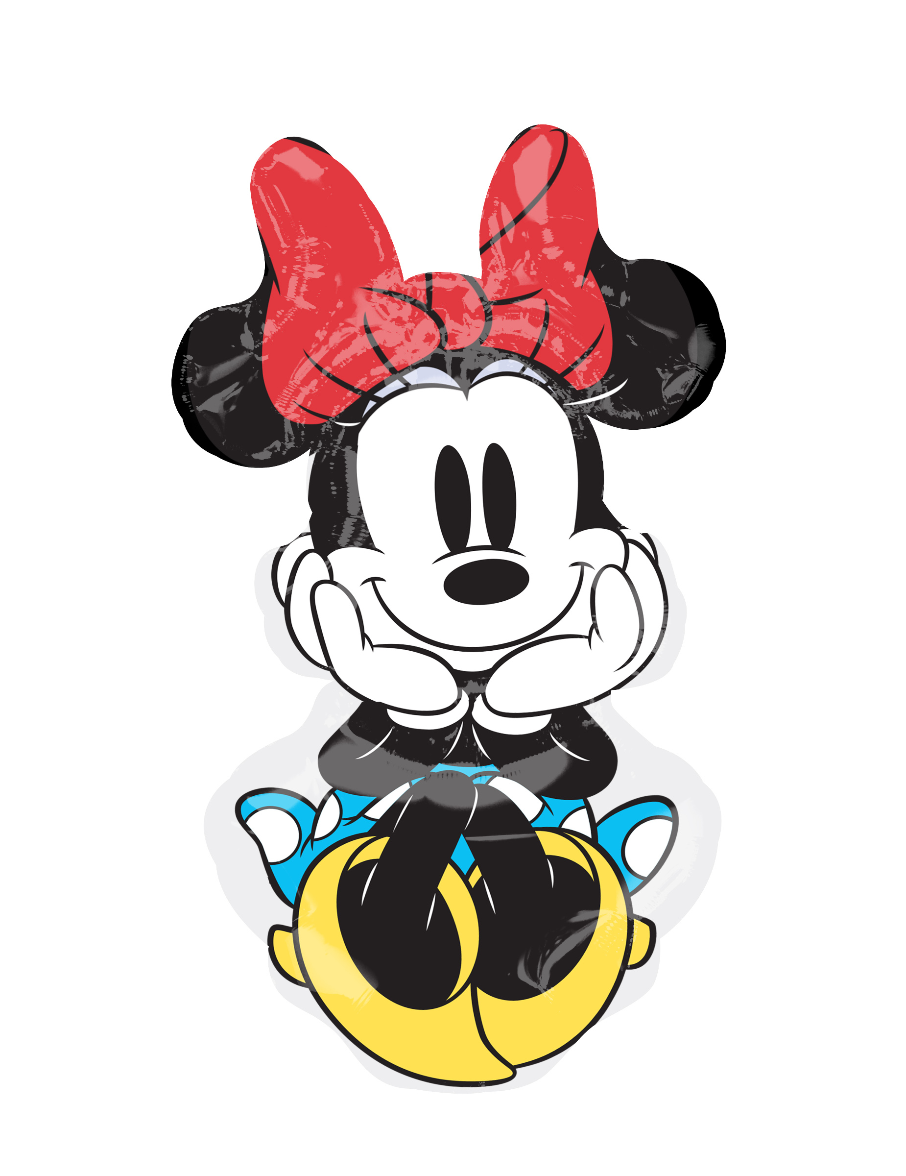 Ballon en aluminium Minnie rétro 50 x 86 cm