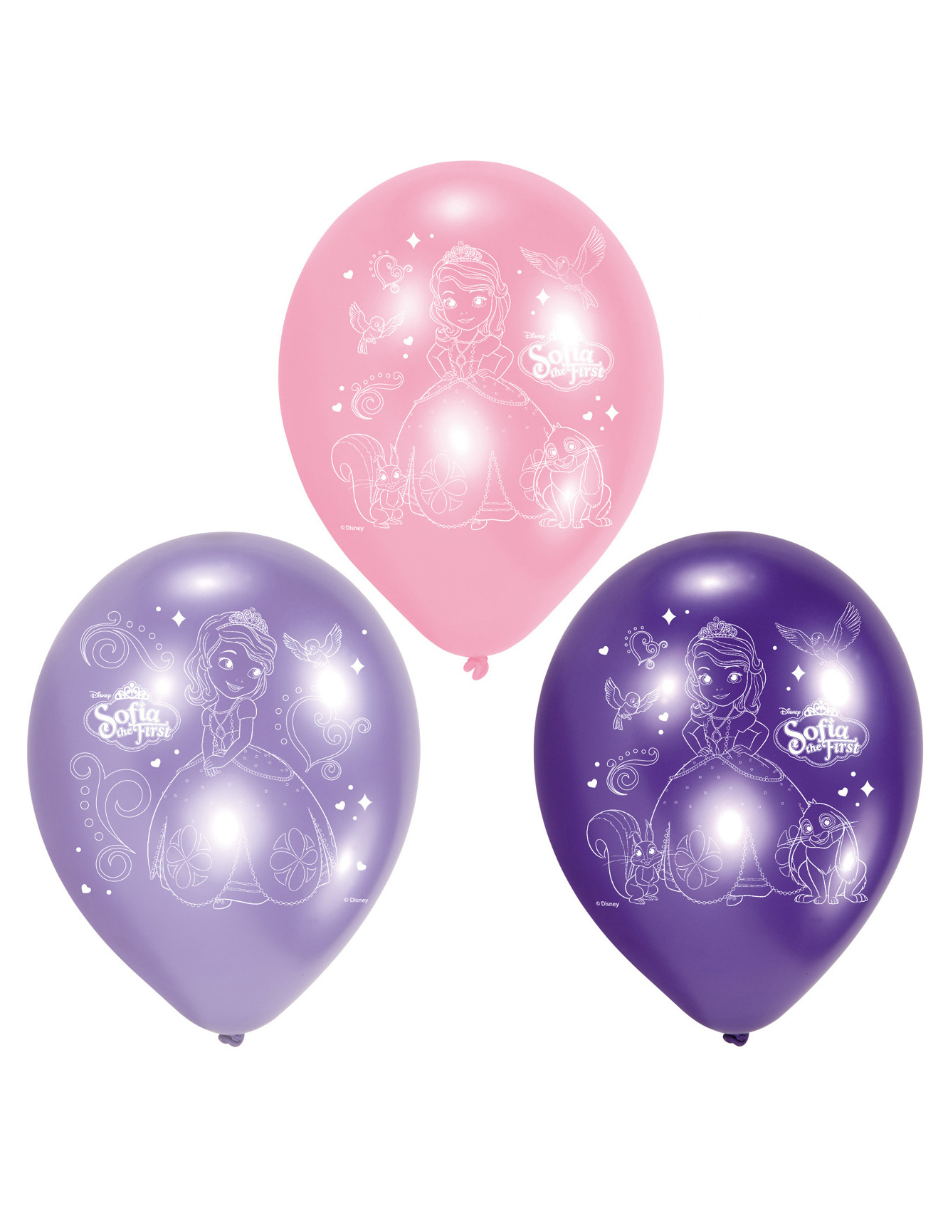 6 ballons en latex Princesse Sofia 23 cm