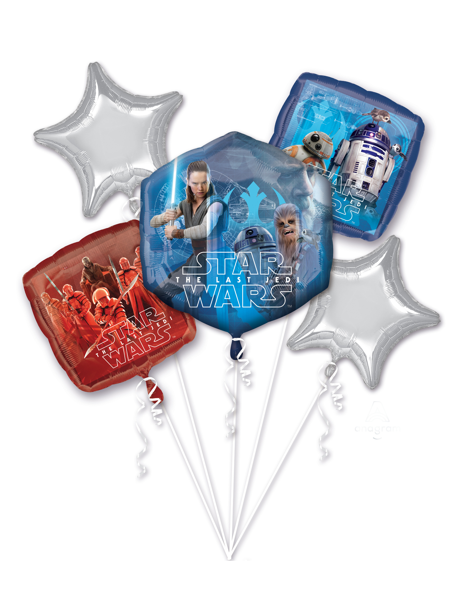 Bouquet de Ballons en aluminium Star Wars Le dernier Jedi