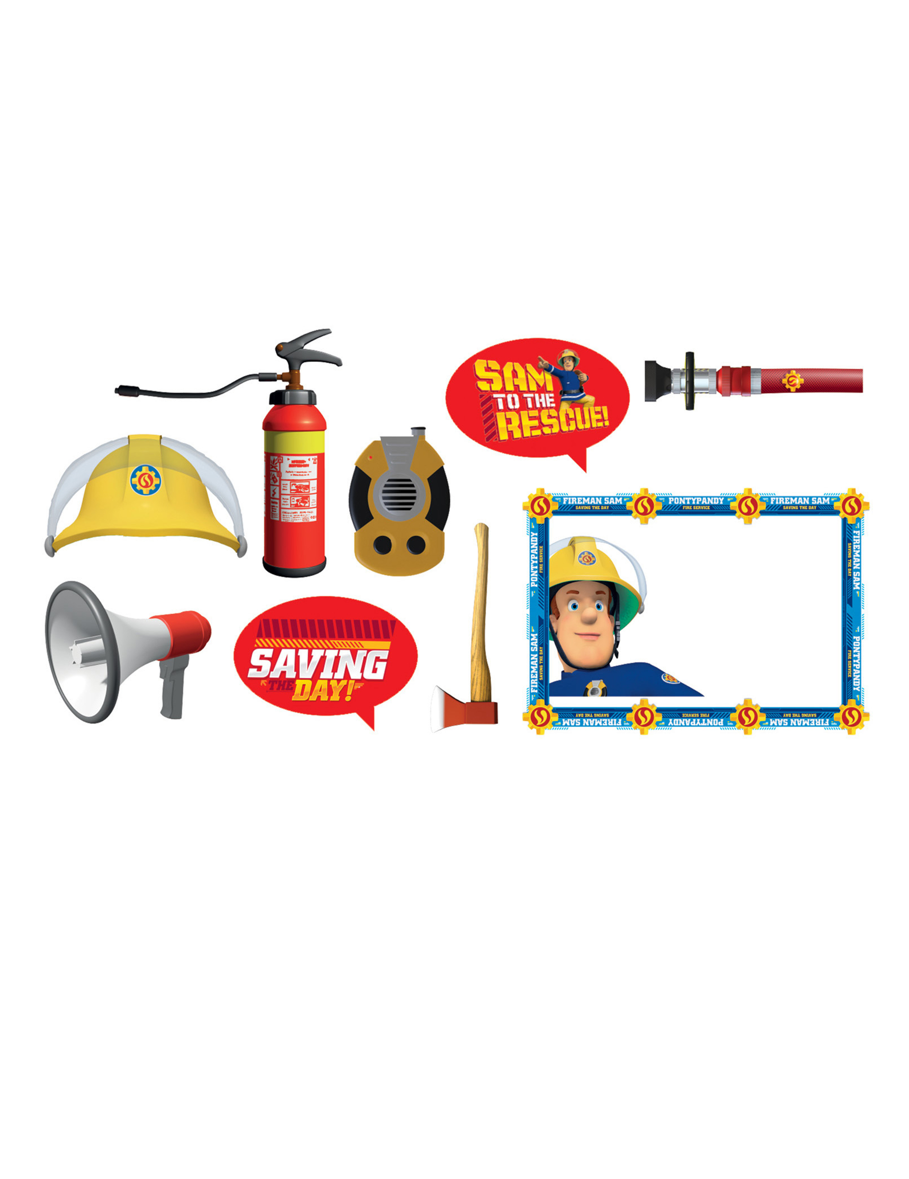 9 accessoires photobooth Sam le Pompier