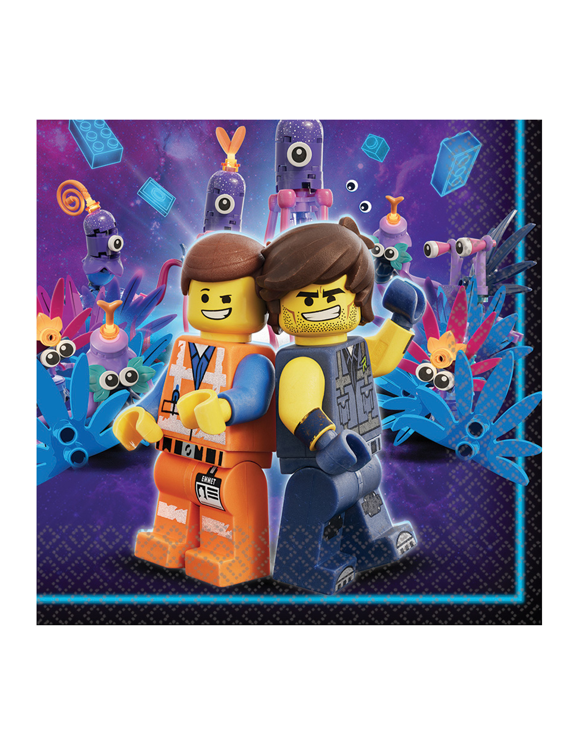 16 Serviettes en papier  La Grande Aventure Lego 2 33 x 33 cm