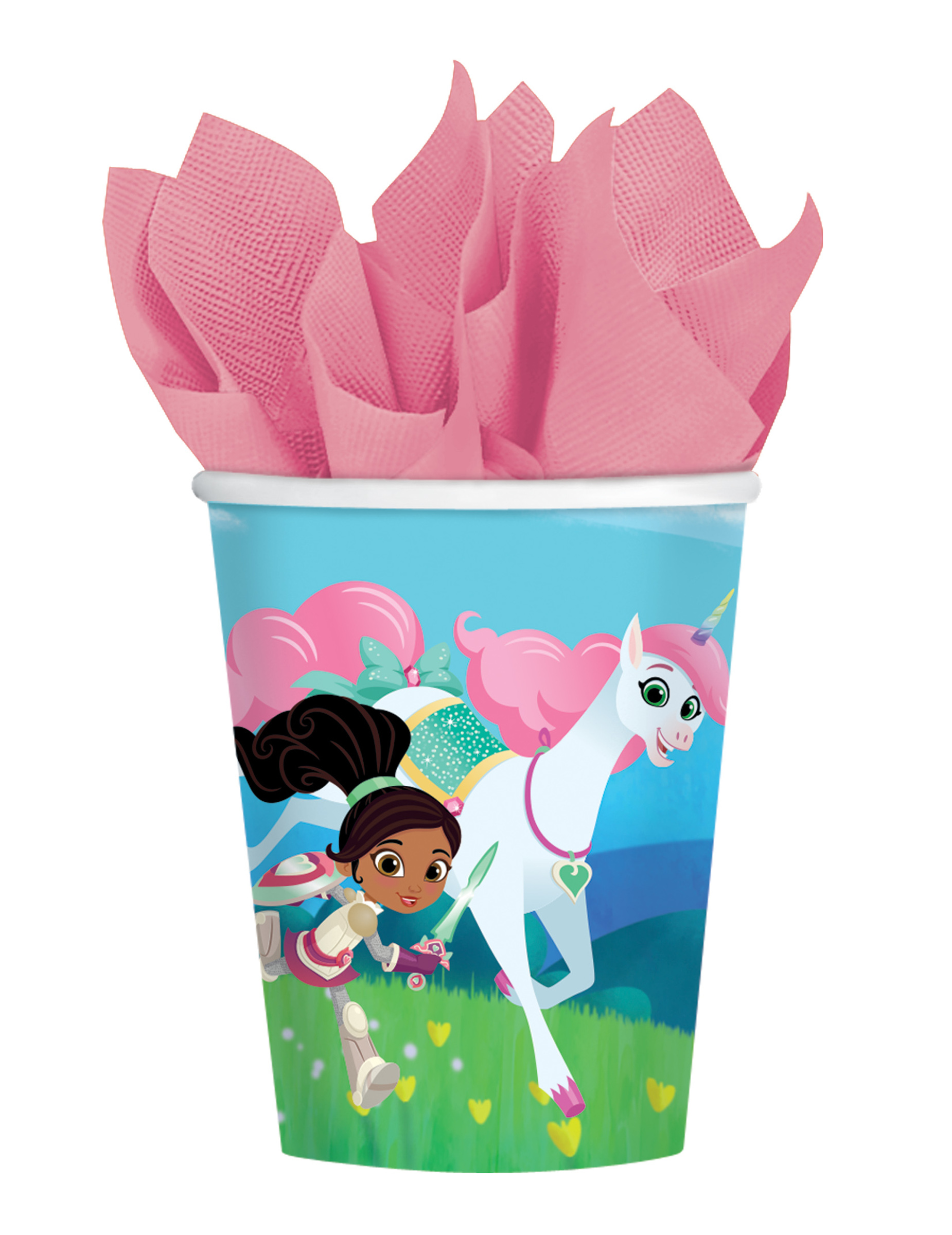 8 Gobelets en carton Nella Princesse Chevalier 250ml