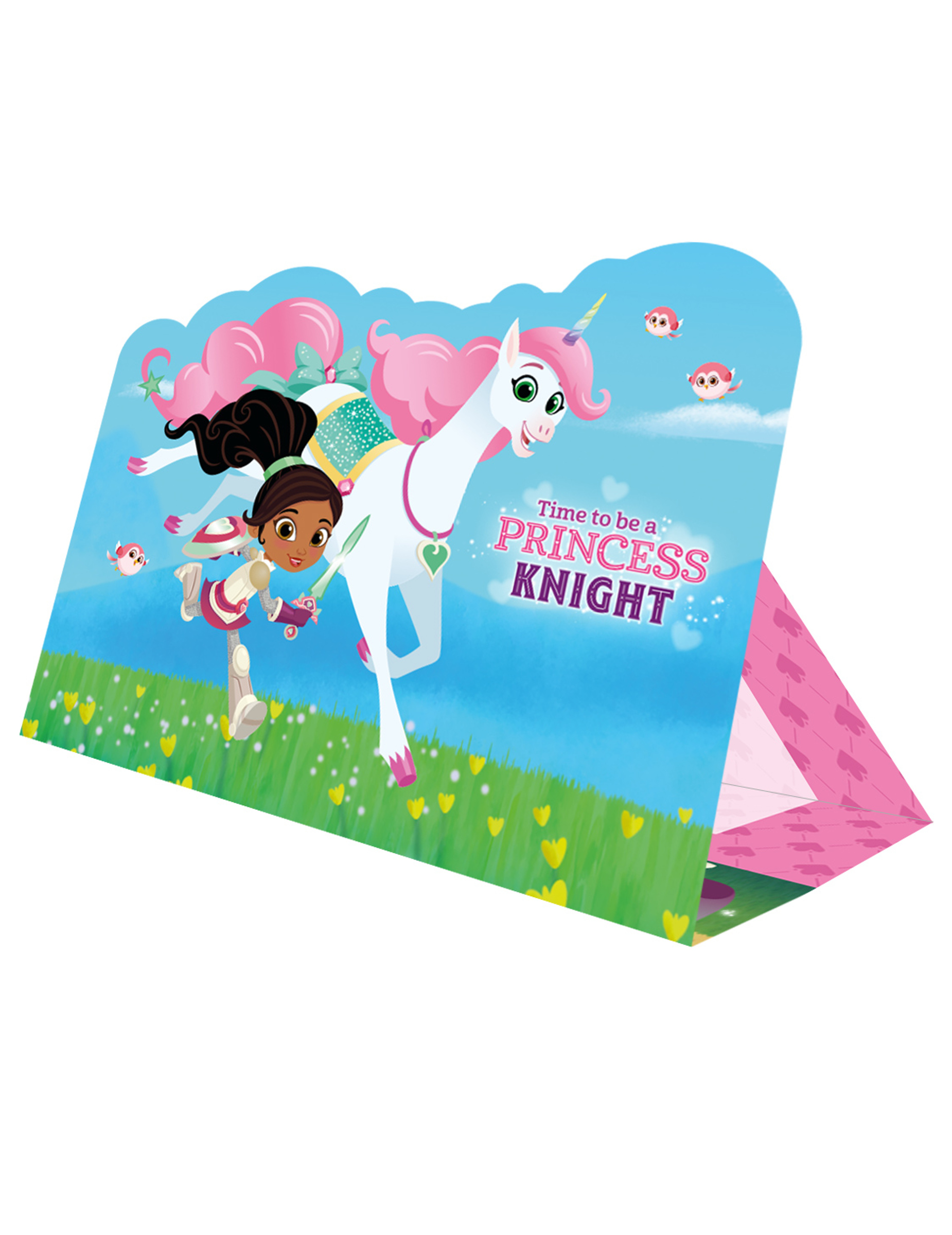8 Invitations Nella Princesse Chevalier