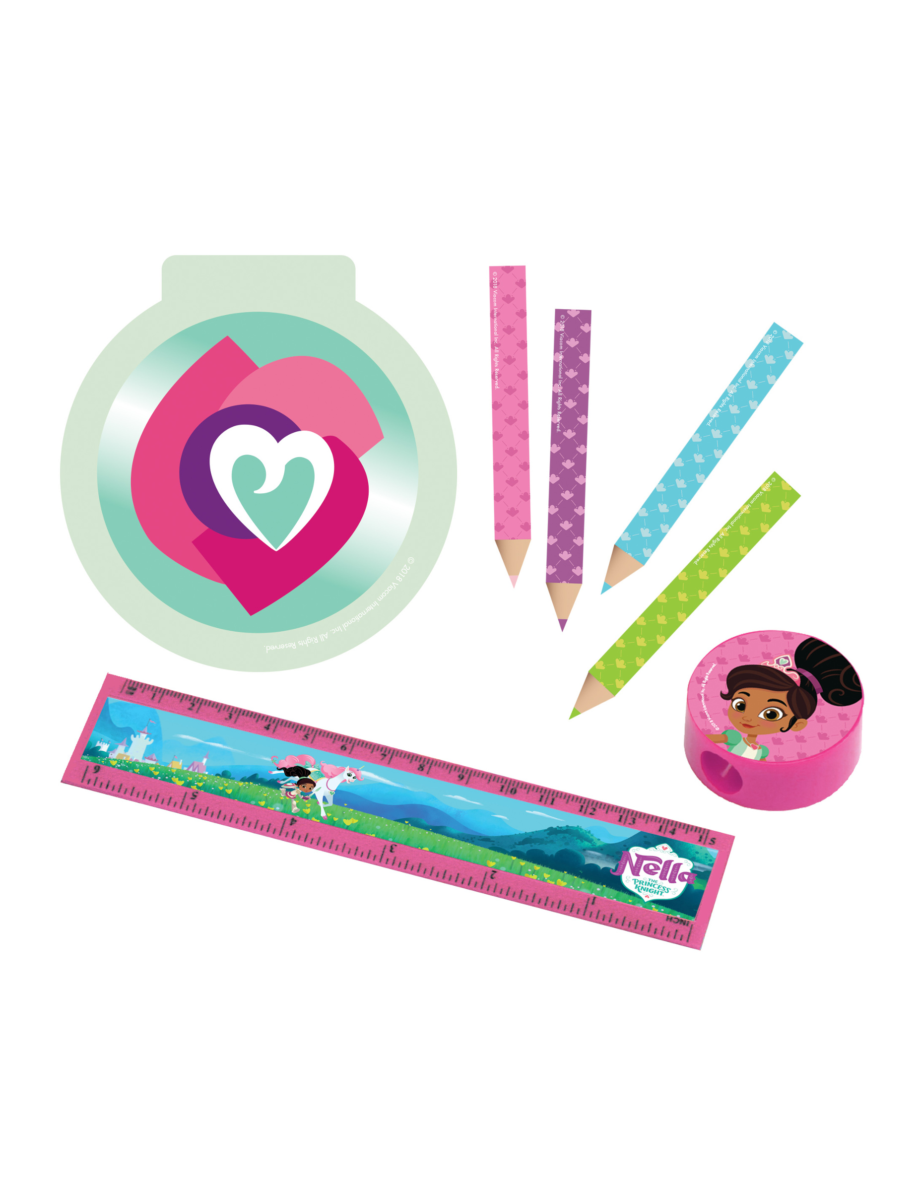 Set de papeterie 16 pièces Nella Princesse Chevalier