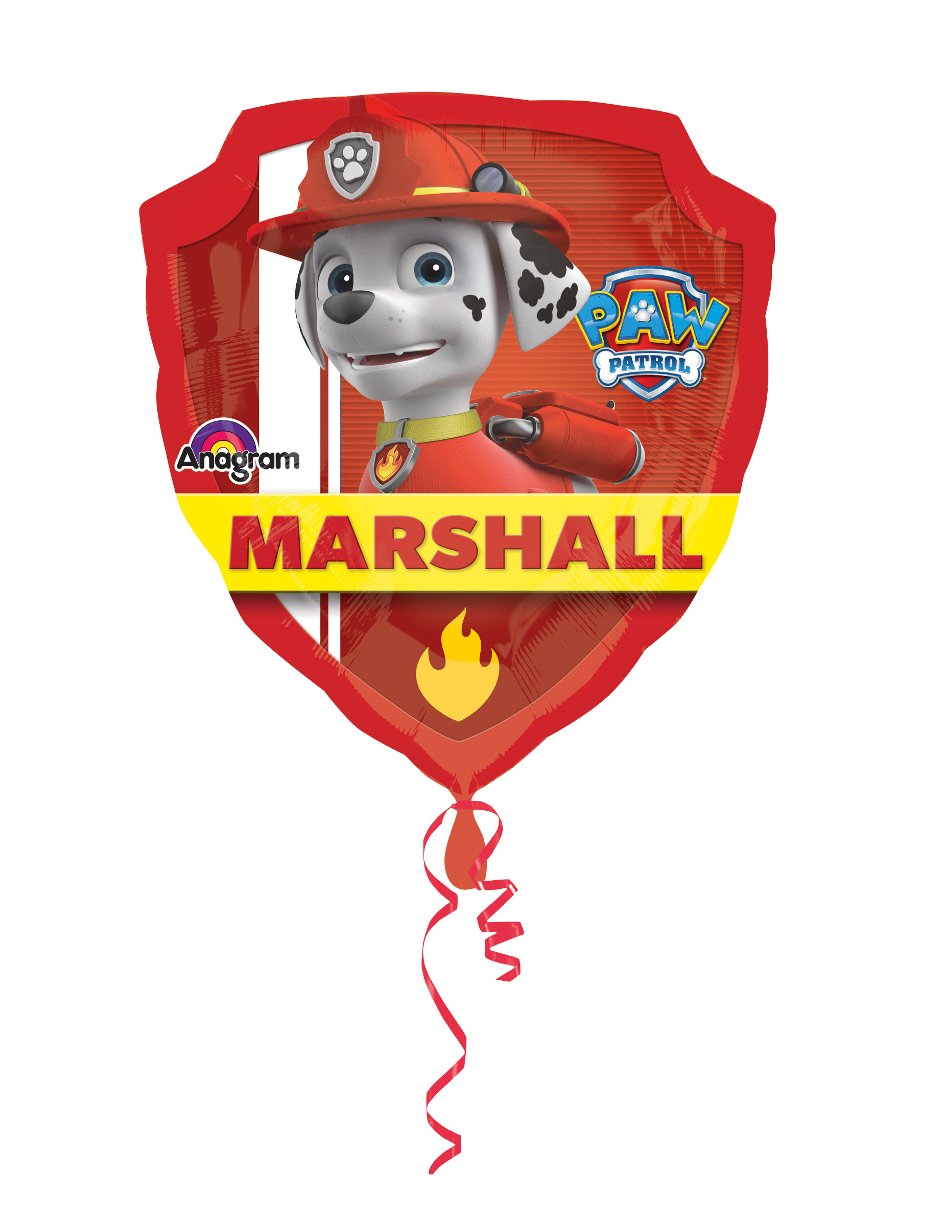 Ballon aluminium Chase et Marcus Pat'Patrouille 63 x 68 cm