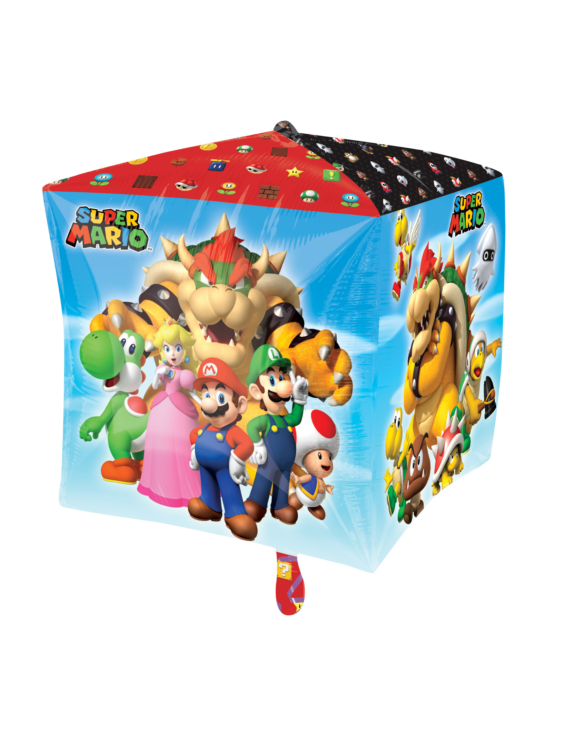 Ballon en aluminium cube Super Mario Bros 38 x 38 cm