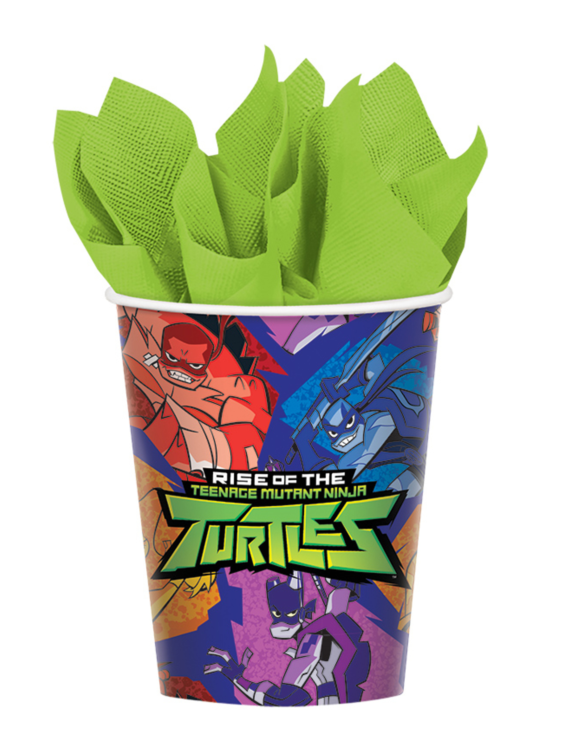 8 Gobelets en carton Le Destin des Tortues Ninja 266 ml