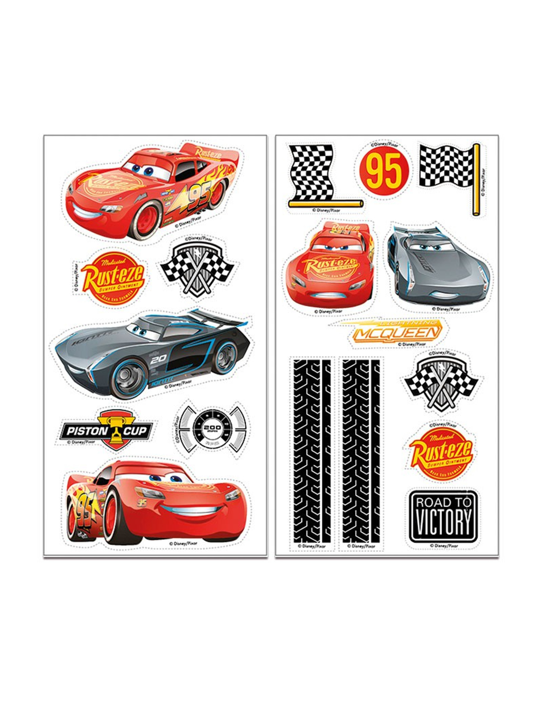 2 Feuilles comestibles à découper Cars 18,7 g