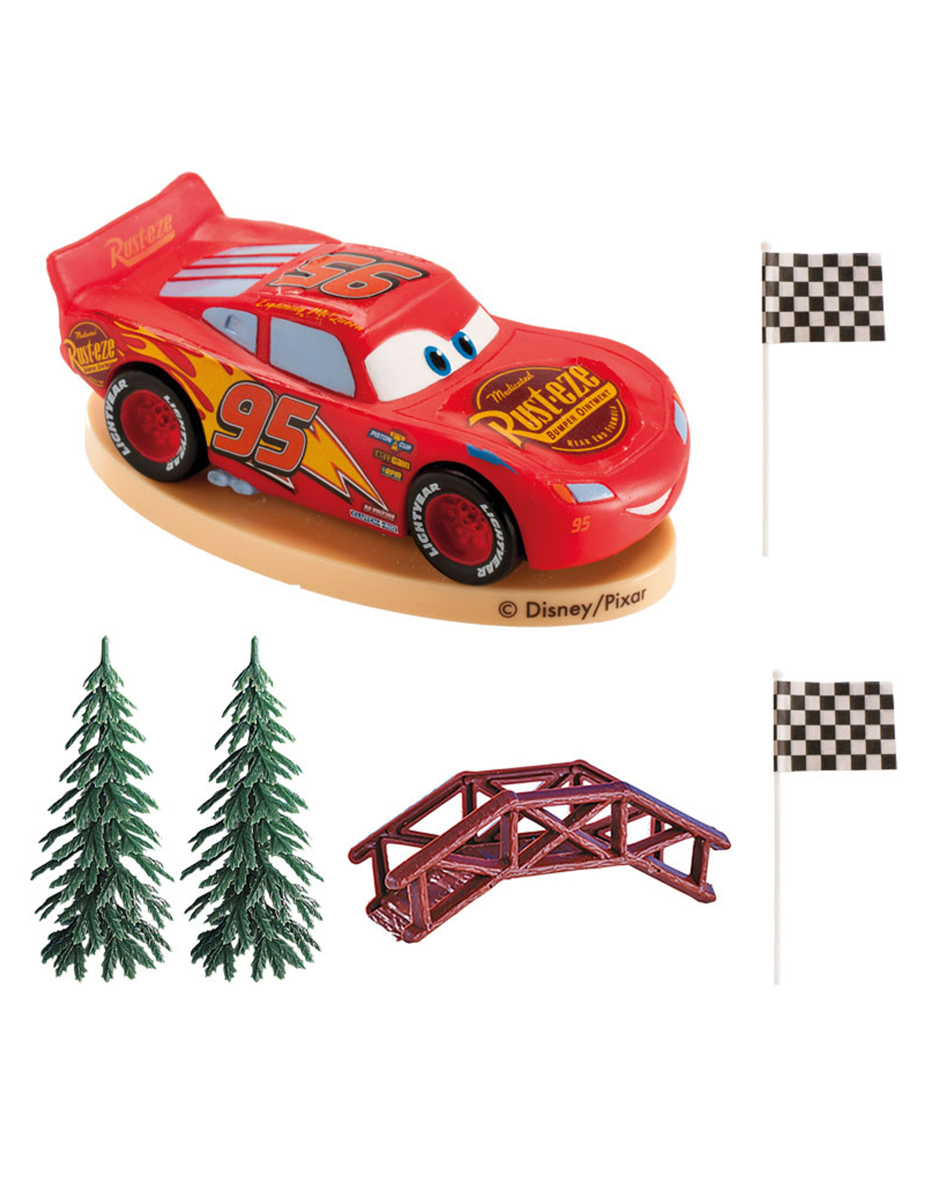 Kit décorations gâteau Cars 8 cm