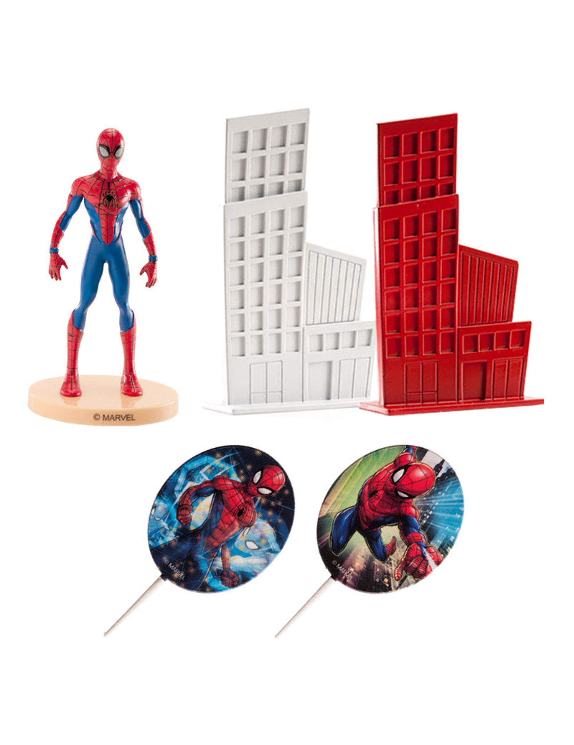 Kit décoration gâteau Spiderman 8 cm