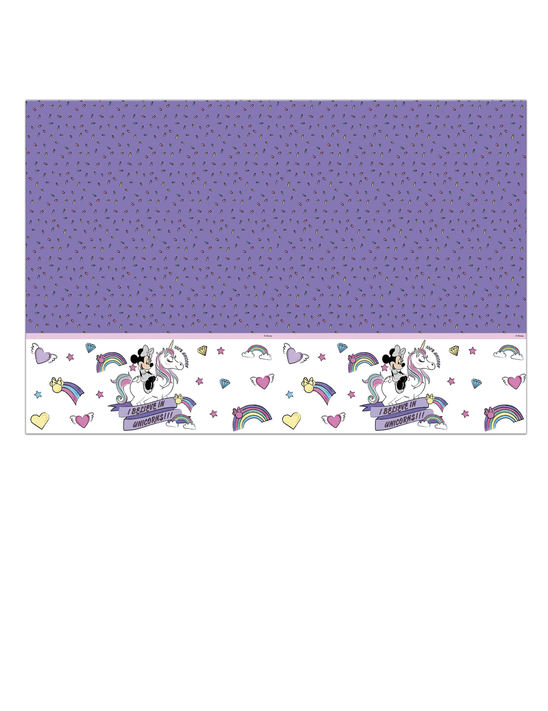 Nappe en plastique Minnie et la licorne 120 x 180 cm