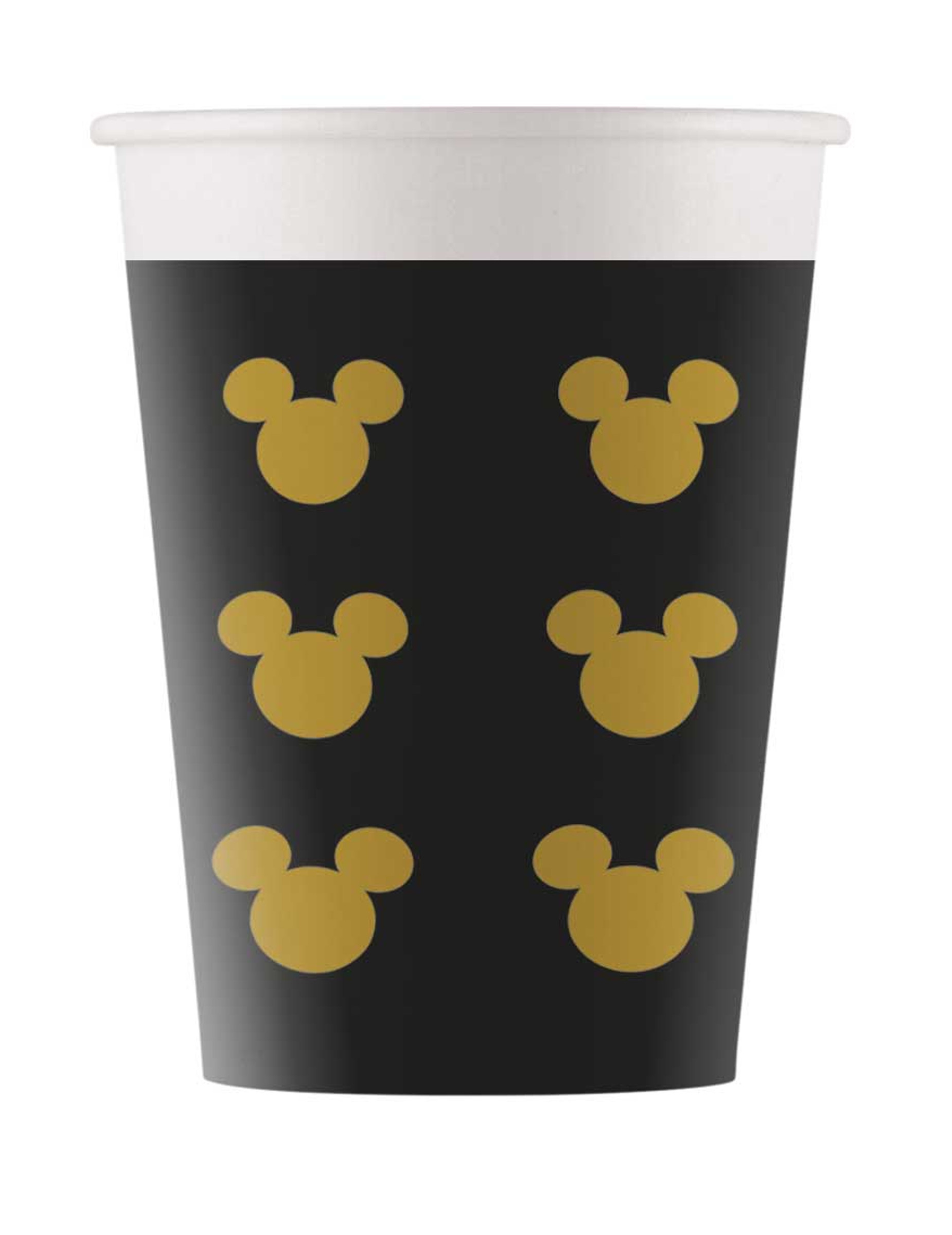 8 Gobelets en carton Mickey Gold 160 ml