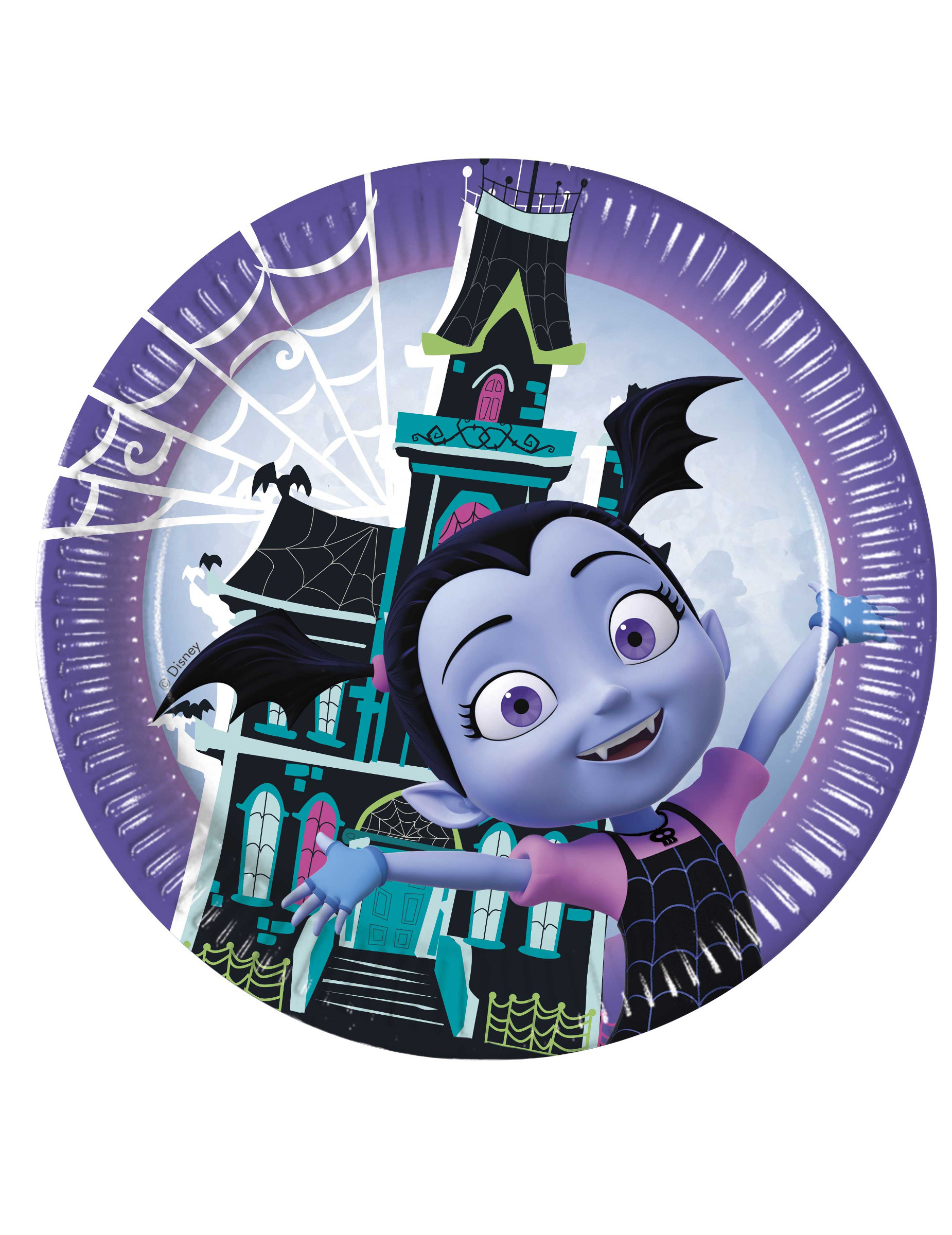 8 Assiettes en carton Vampirina 23 cm
