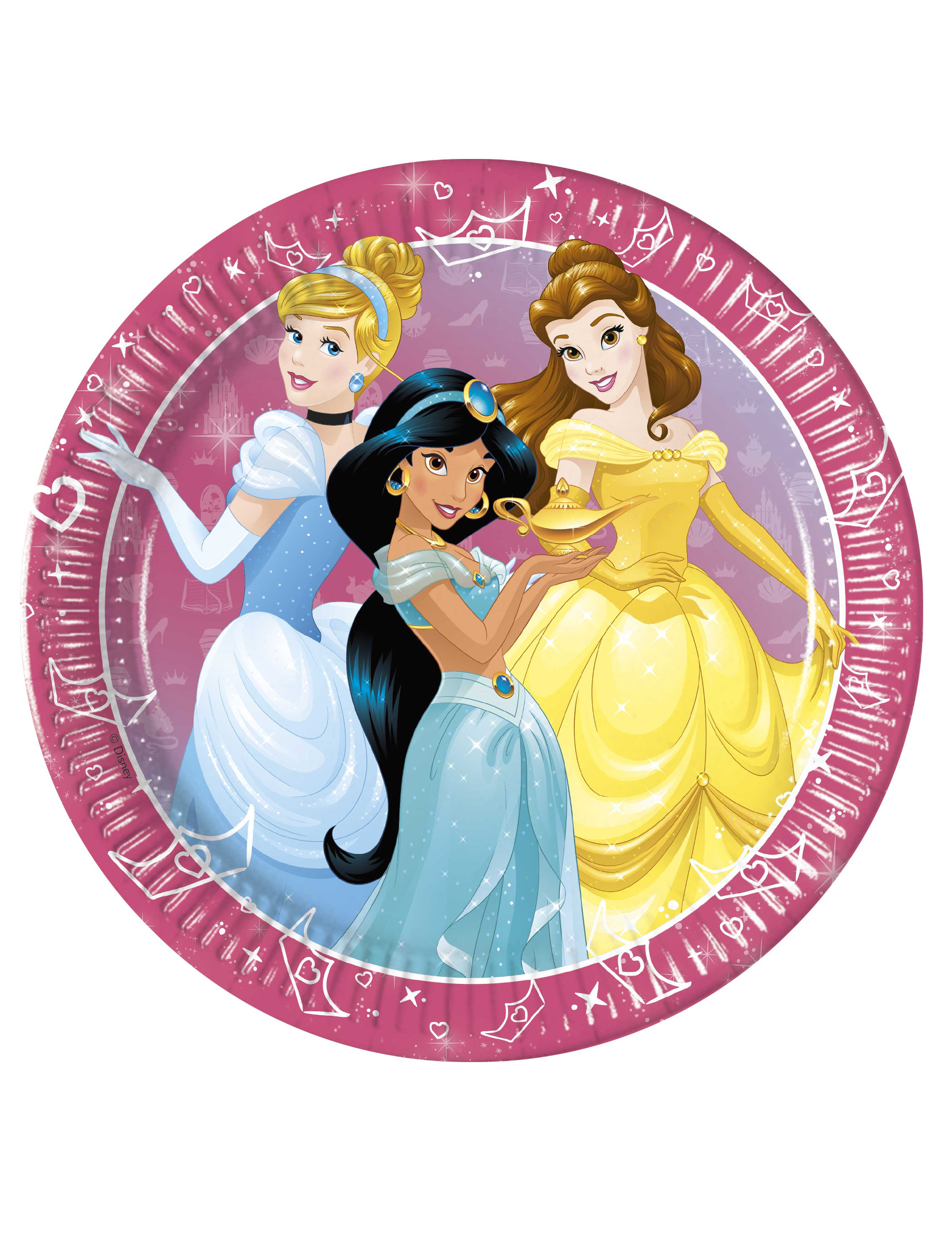 8 Assiettes en carton Princesses Disney Jour de Rêve 23 cm