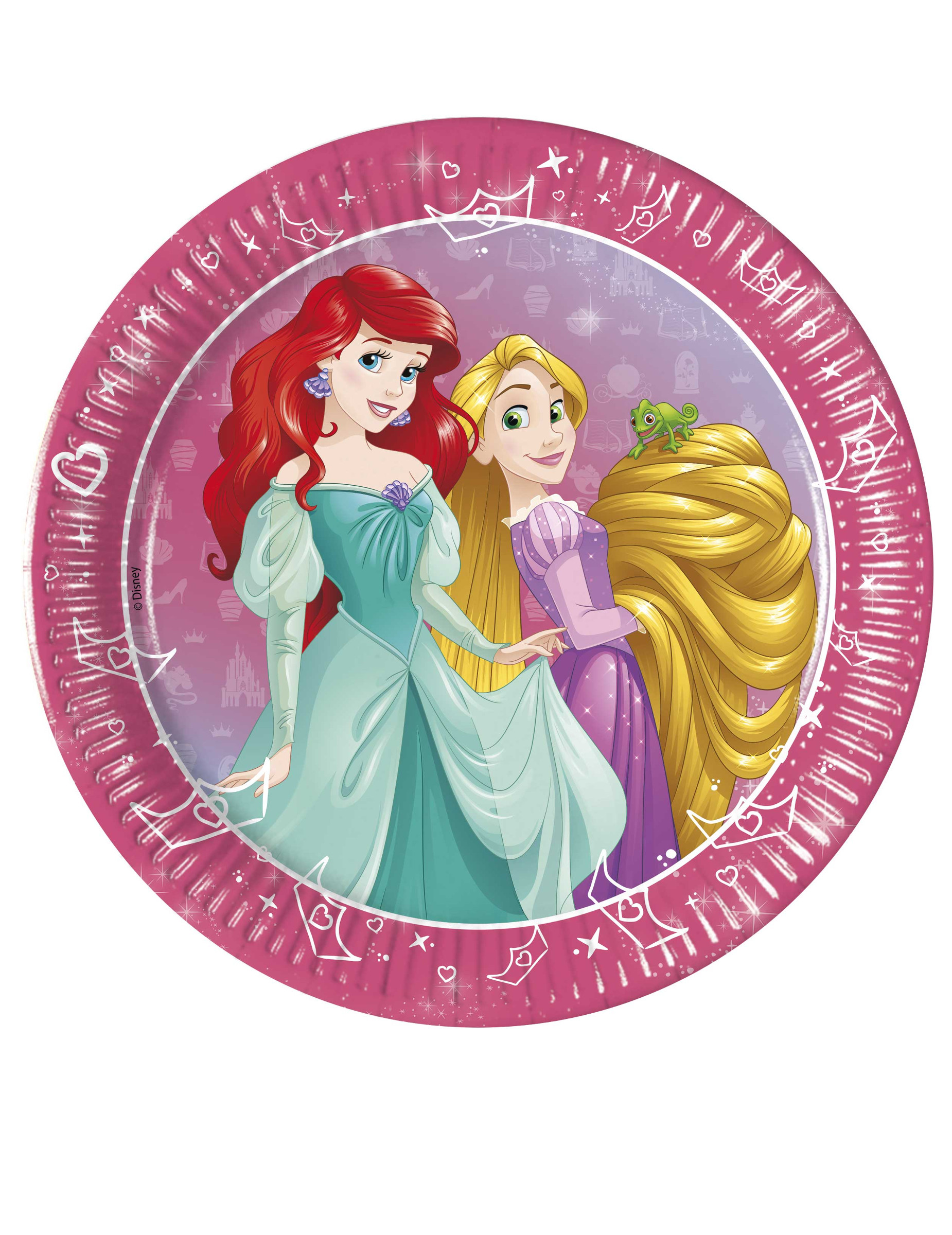 8 Petites assiettes en carton Princesses Disney Jour de Rêve  20 cm