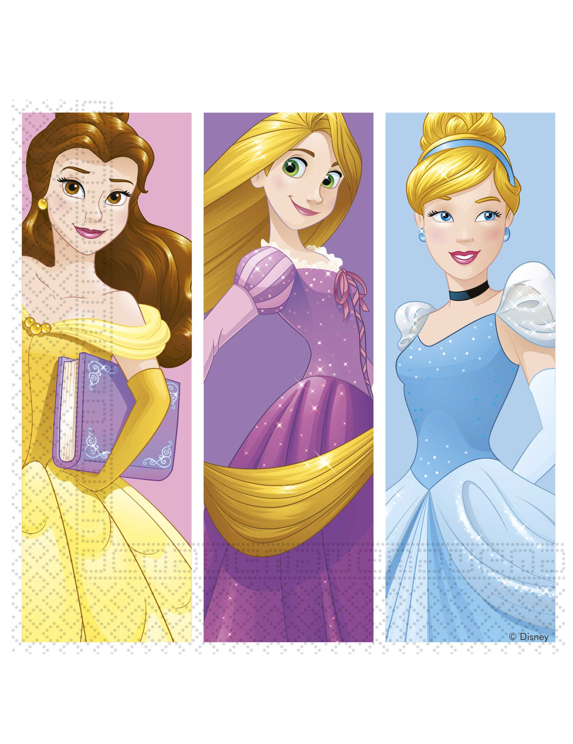 20 Serviettes en papier Princesses Disney Jour de Rêve 33 x 33 cm