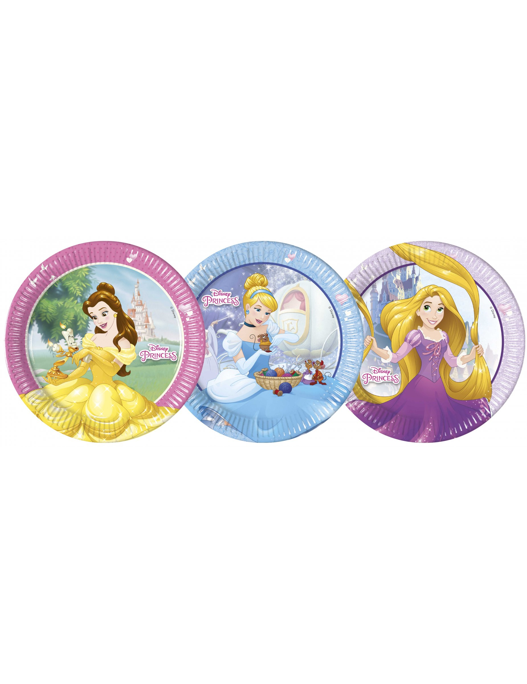 8 Assiettes en carton Princesses Disney c urs 23 cm