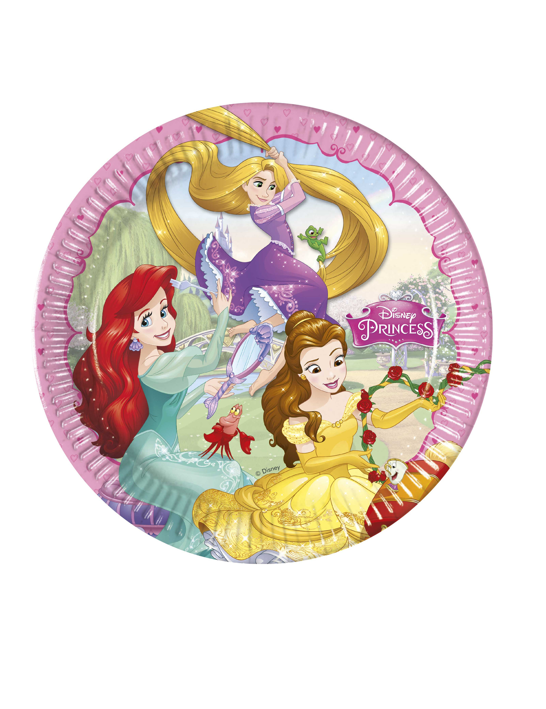 8 Assiettes en carton Princesses Disney c urs 23 cm