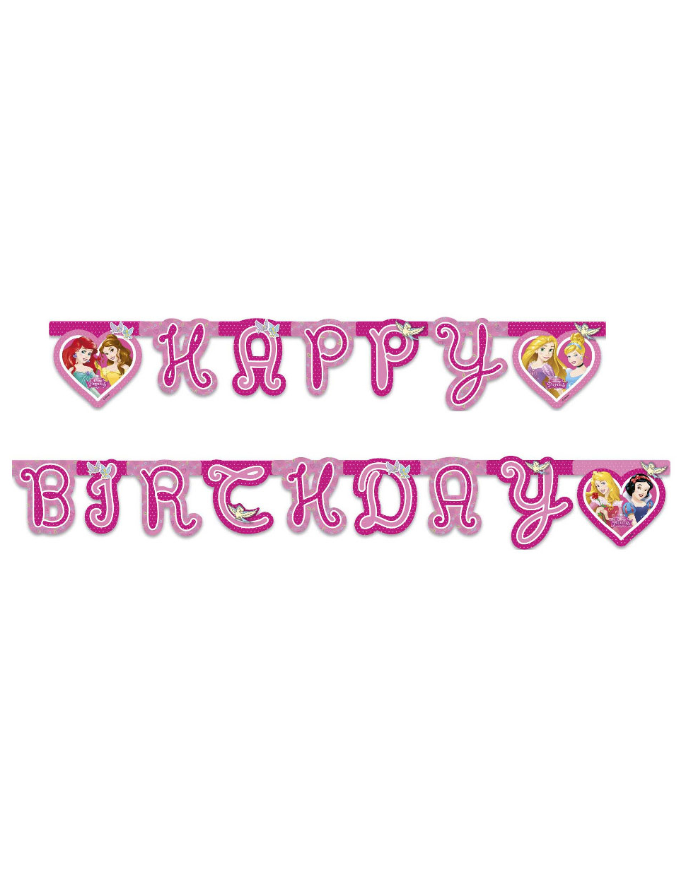 Guirlande Happy Birthday Princesses Disney c urs