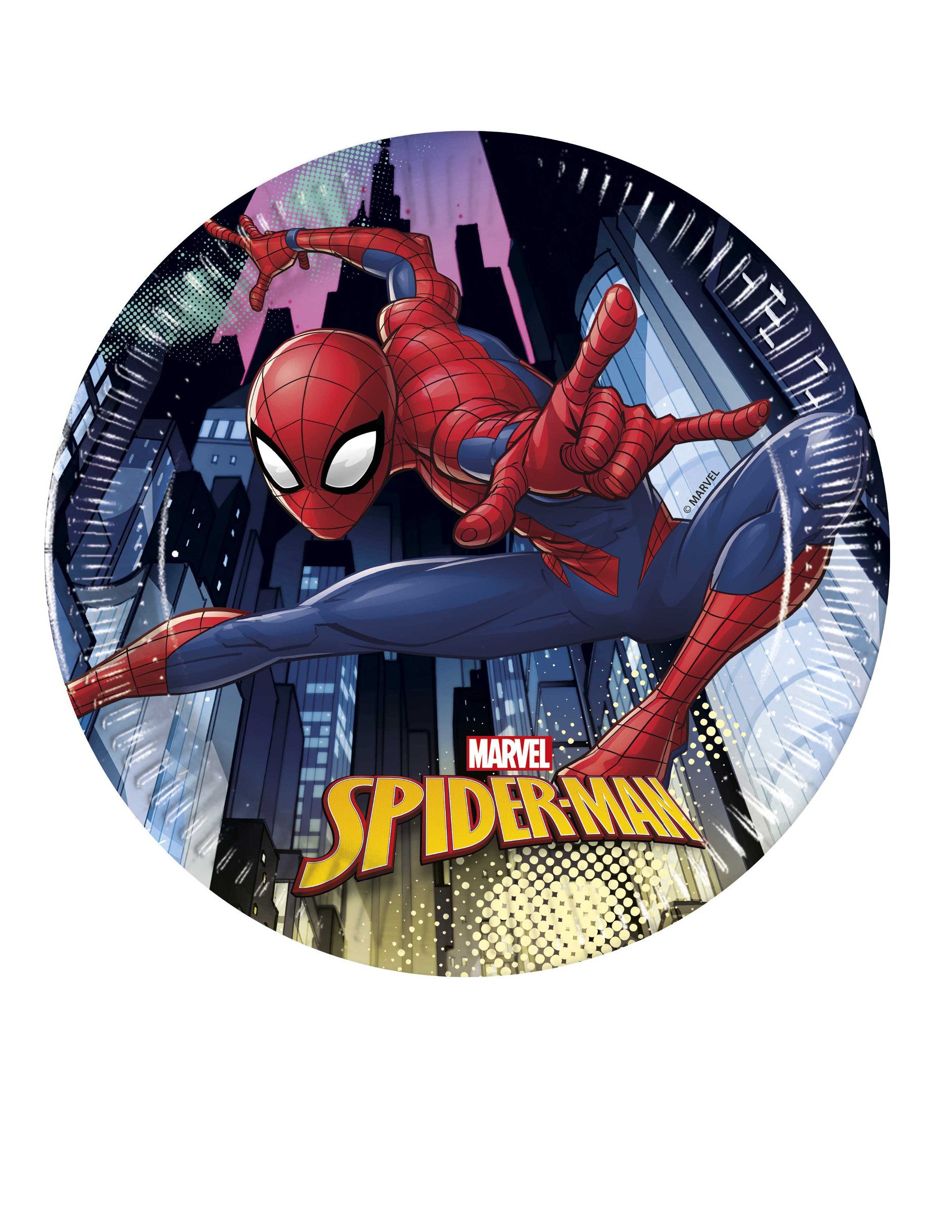 8 Petites assiettes en carton Spiderman 20 cm