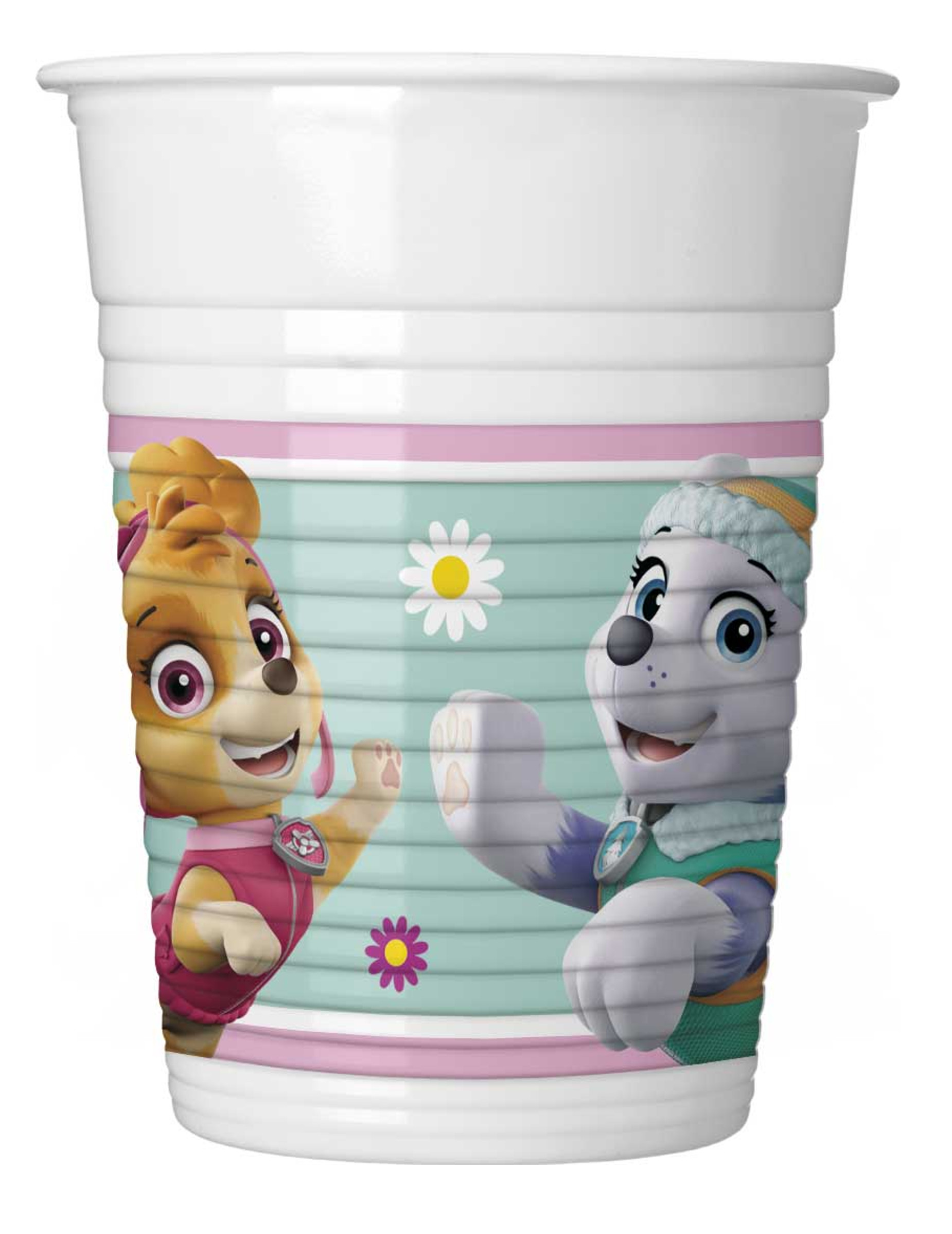 8 Gobelets en plastique Pat'Patrouille Skye & Everest 200 ml
