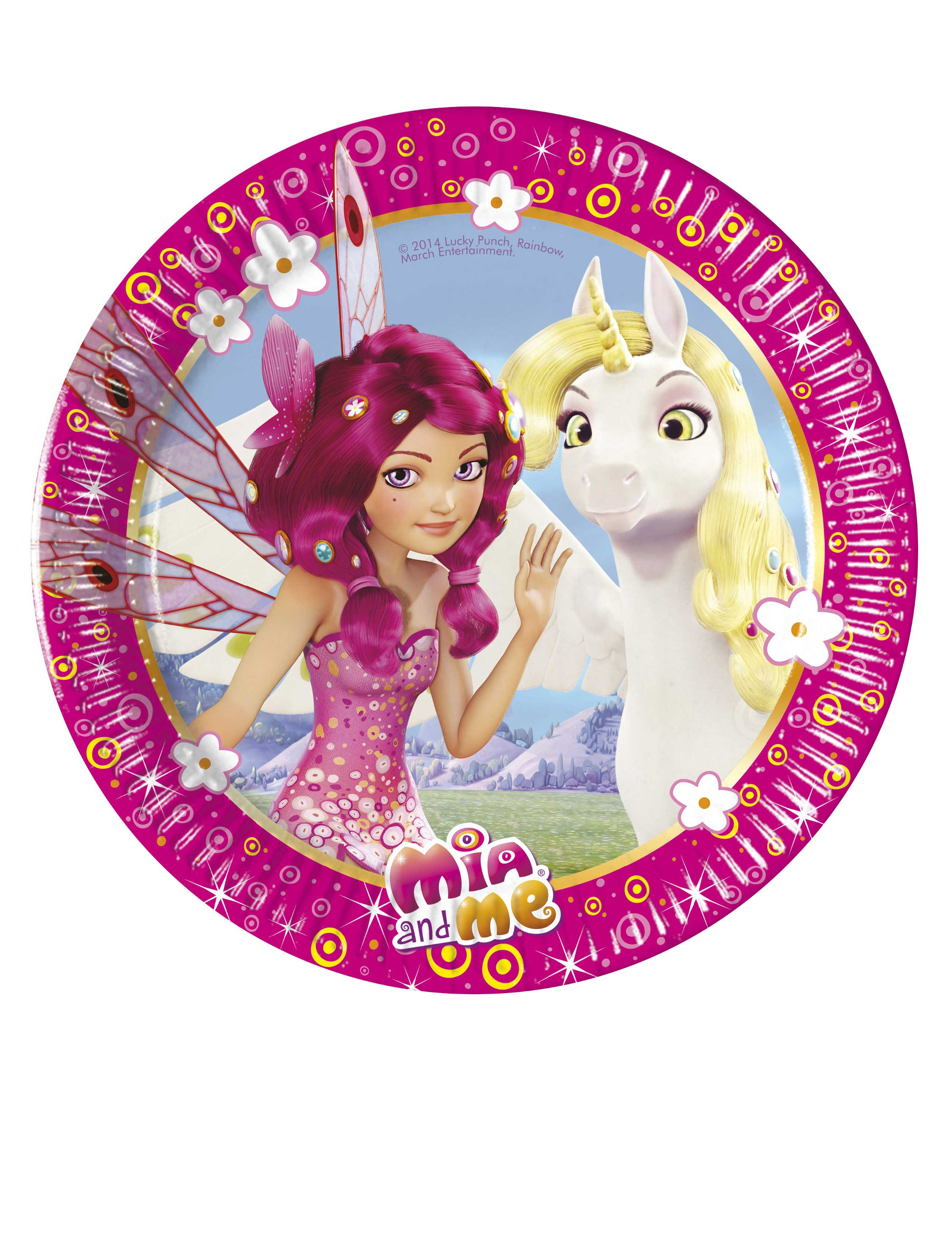 8 Petites assiettes en carton Mia & Me 20 cm