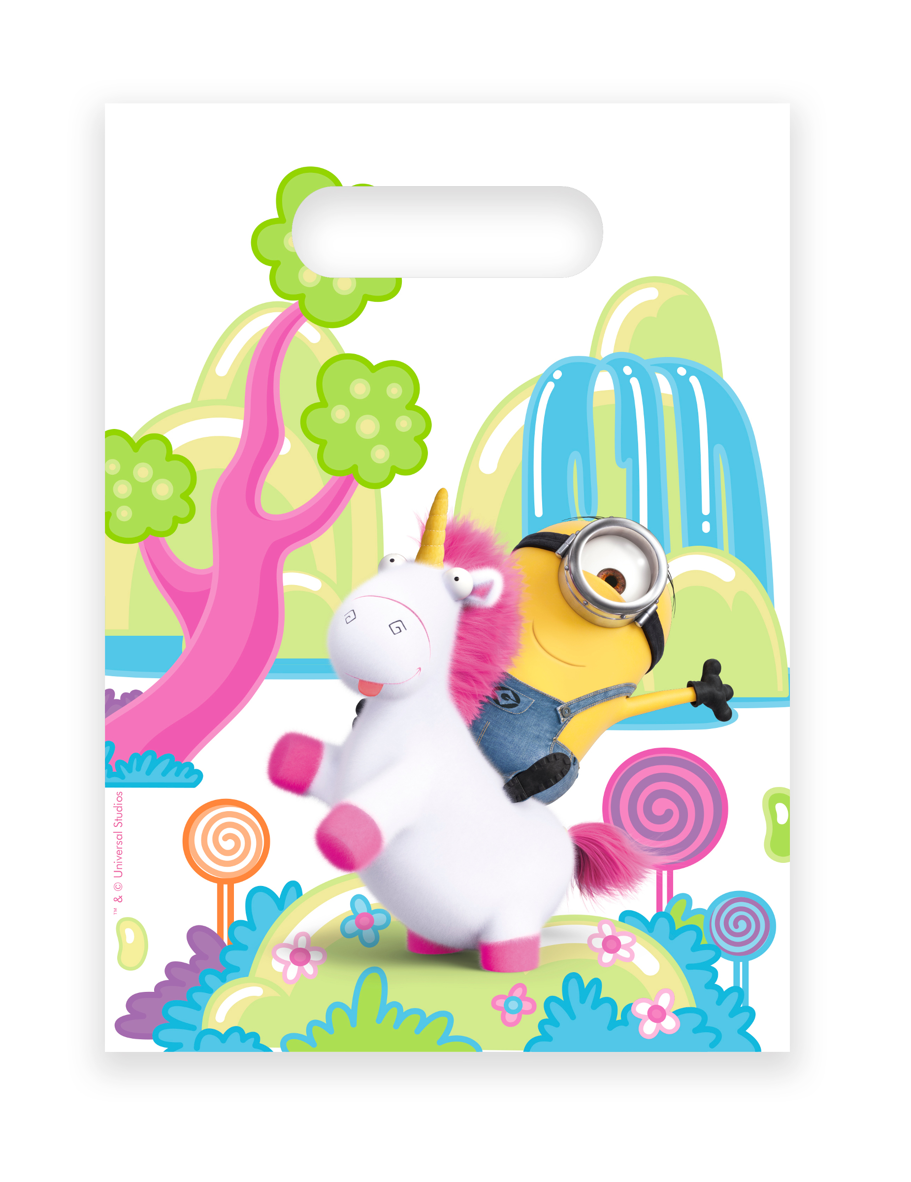 6 Sacs cadeaux Minions Licorne 23 x 17 cm