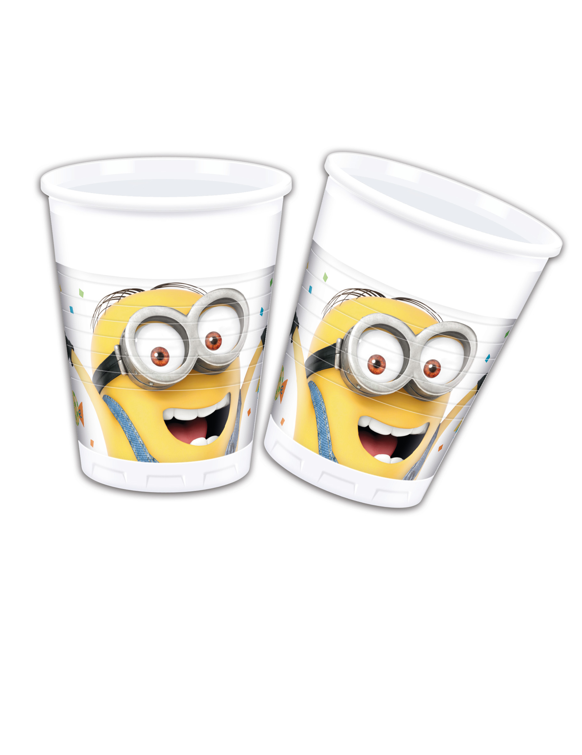 8 Gobelets en plastique Minions ballons party 200 ml