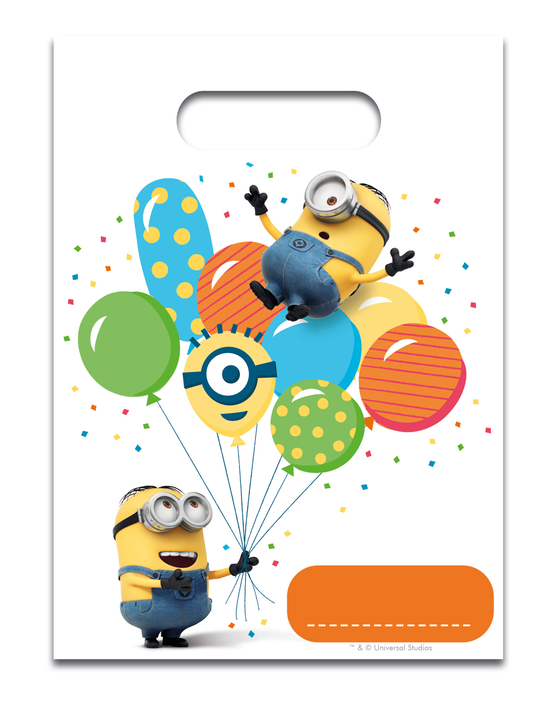 6 Sacs cadeaux Minions ballons party 23 x 17 cm