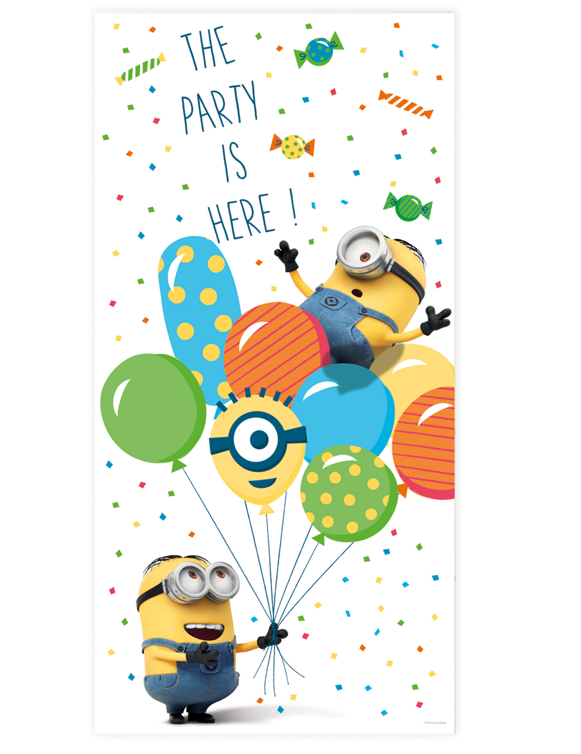 Décoration de porte Minions ballons party 150 x 75 cm