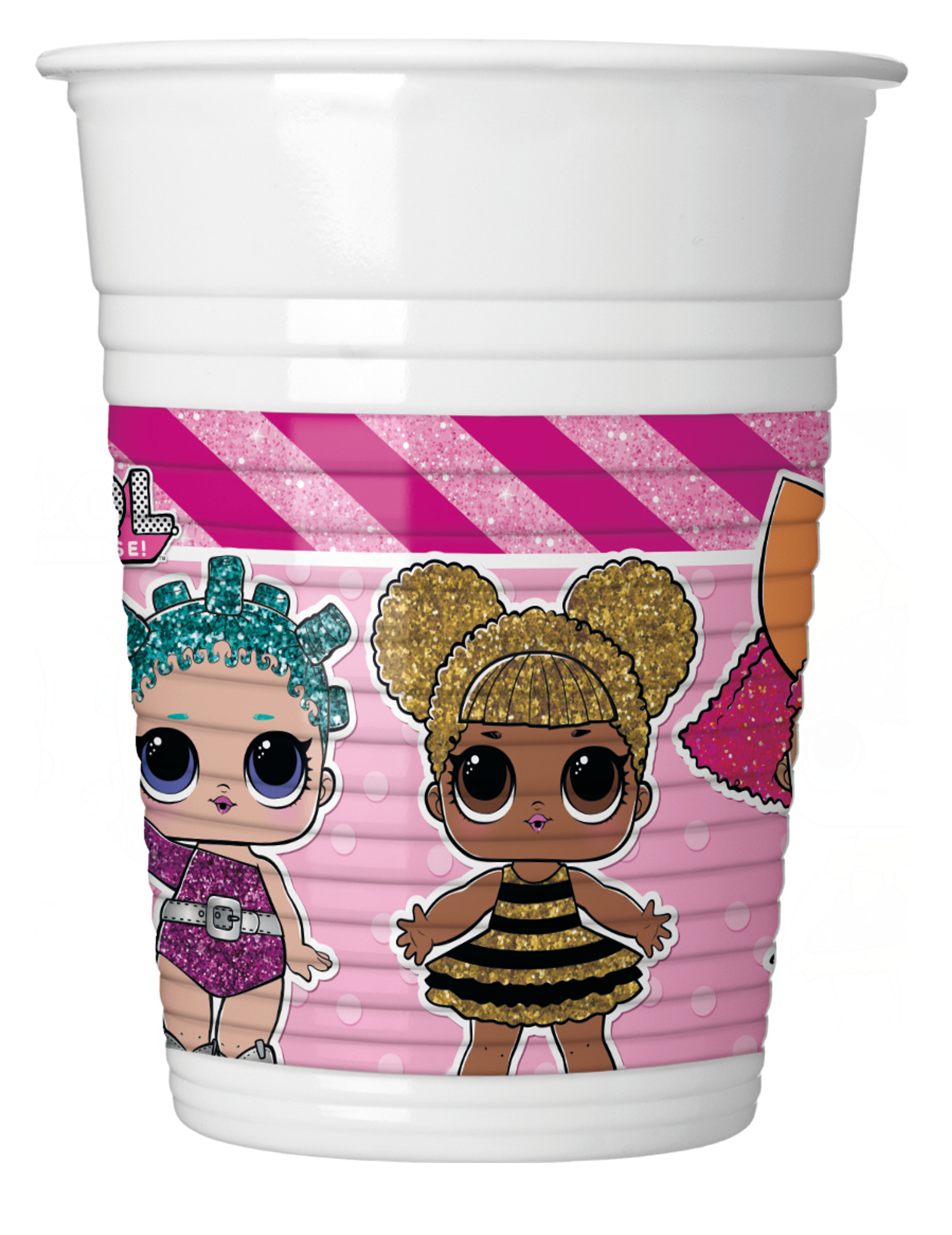 8 Gobelets en plastique LOL 200 ml