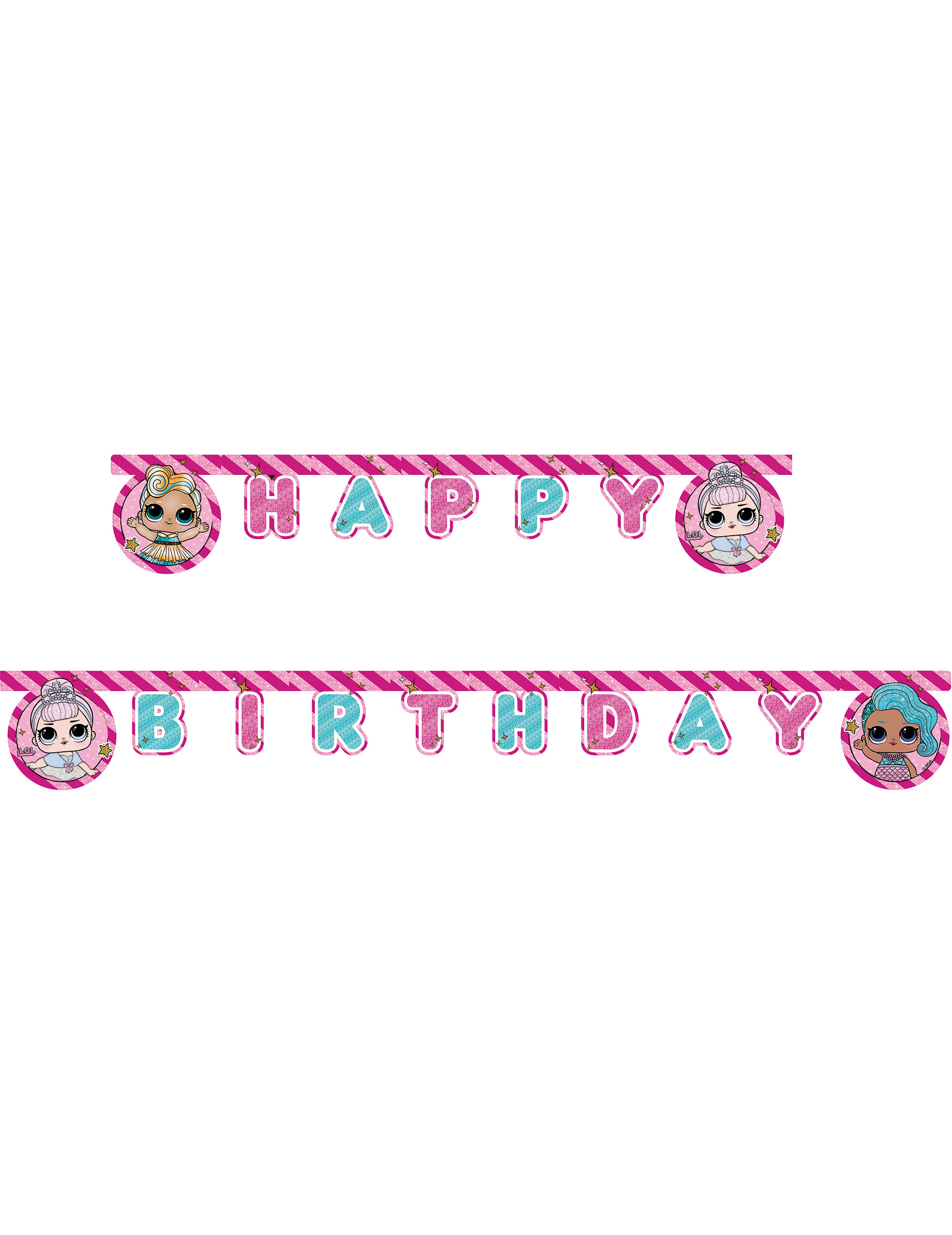 Guirlande Happy Birthday LOL 2 m