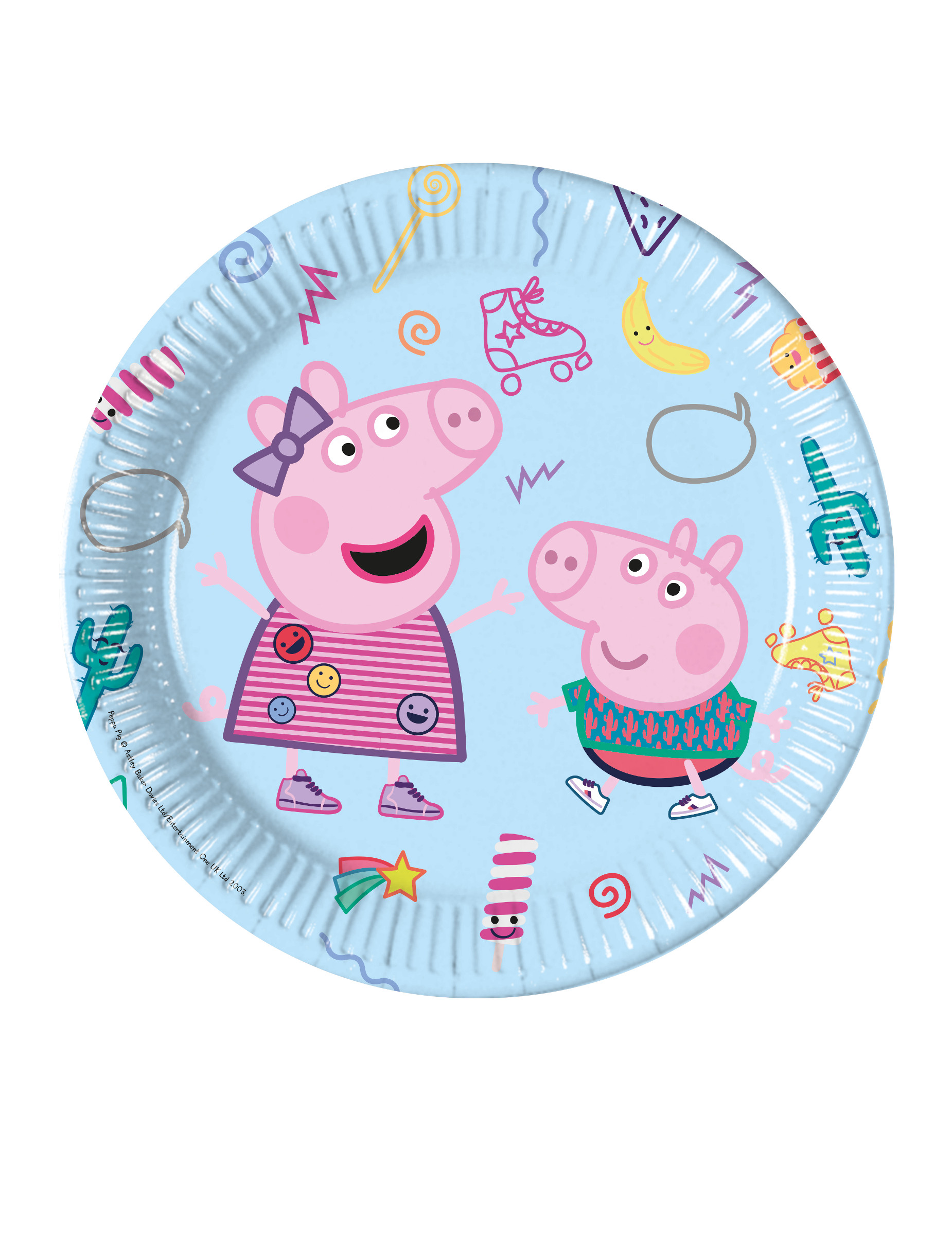 8 Assiettes en carton Peppa Pig 23 cm