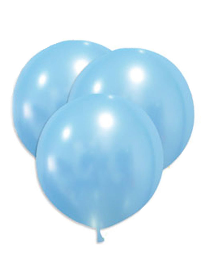 5 Ballons géants en latex bleus 47 cm