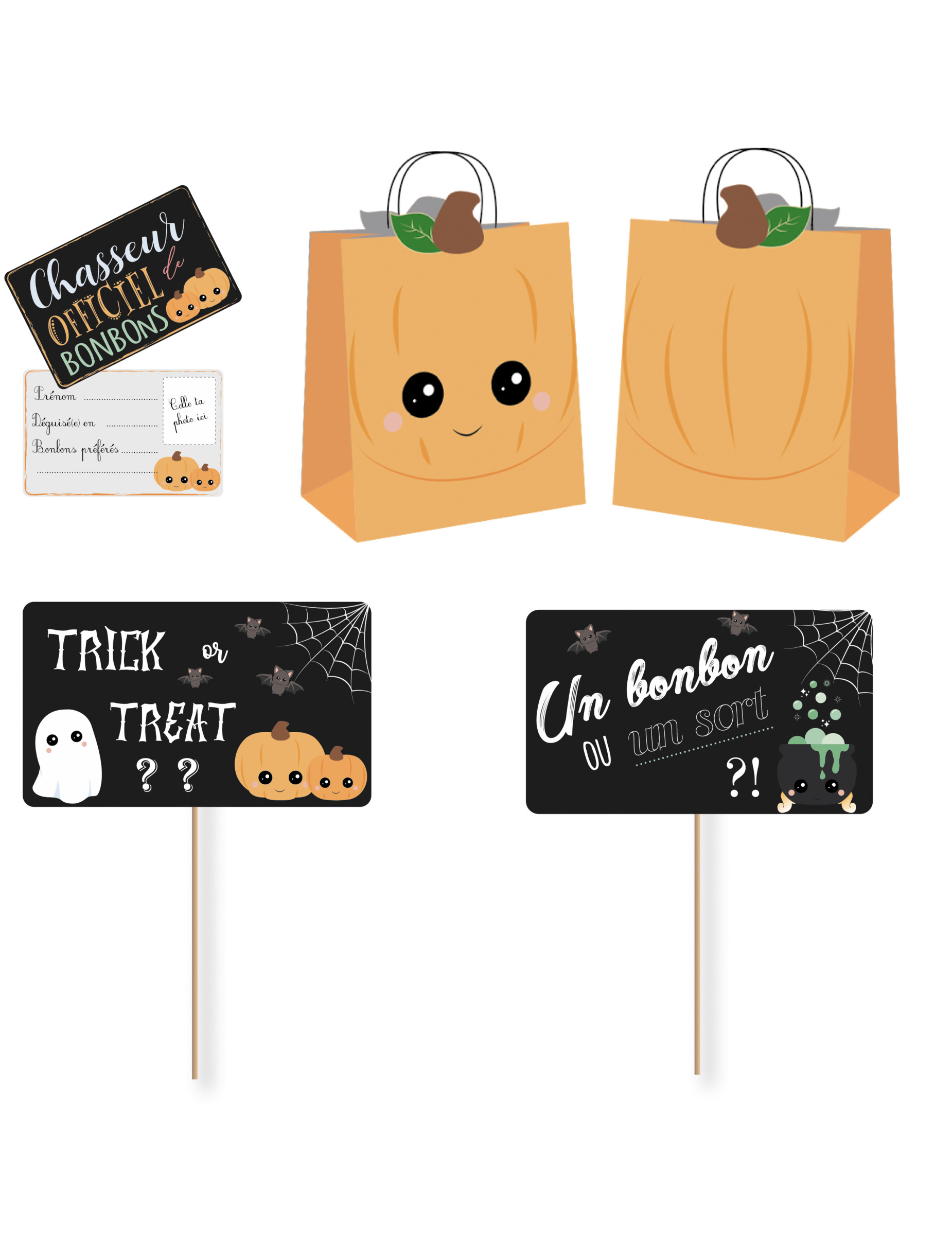 Kit spécial chasse aux bonbons sweety Halloween