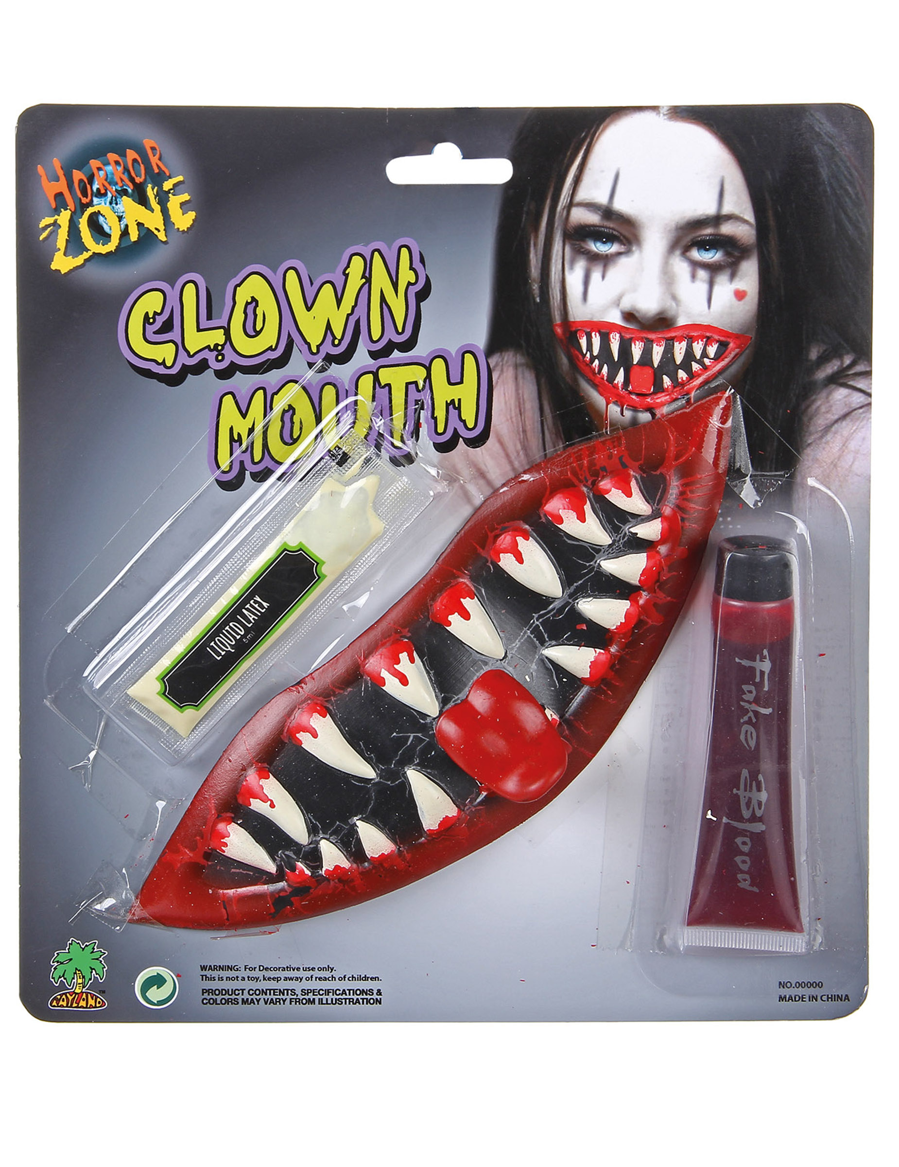Kit maquillage bouche de clown effrayant